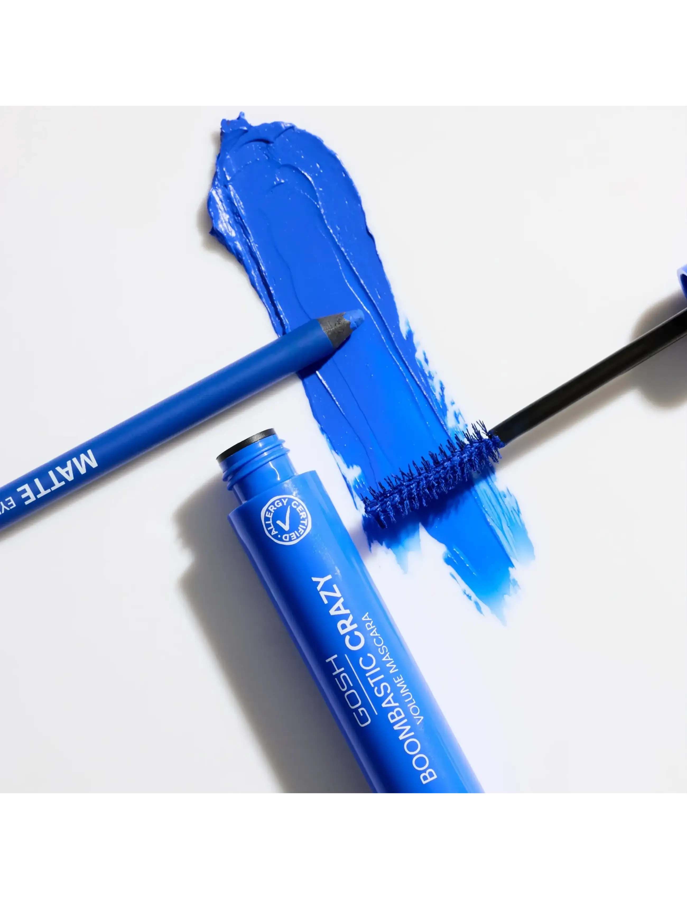 GOSH COPENHAGEN - GOSH Boombastic Crazy Mascara - silmad ja kulmud - crazy blue 002 - 4
