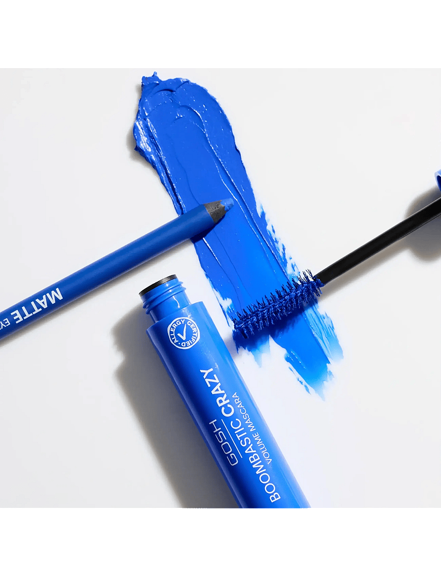 GOSH COPENHAGEN - GOSH Boombastic Crazy Mascara - silmad ja kulmud - crazy blue 002 - 4