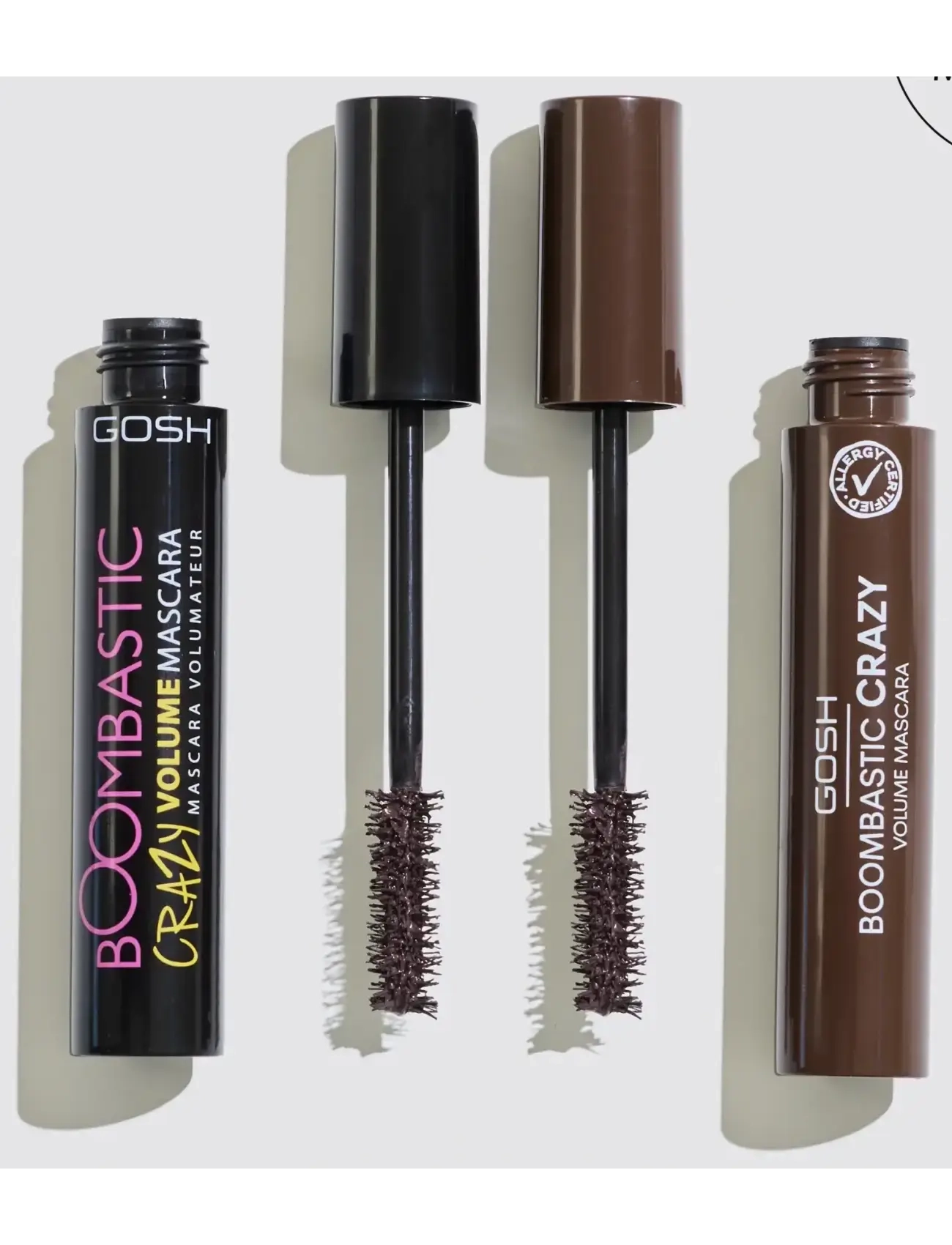 GOSH COPENHAGEN - GOSH Boombastic Crazy Mascara - acīm un uzacīm - chocolate brown 005 - 1