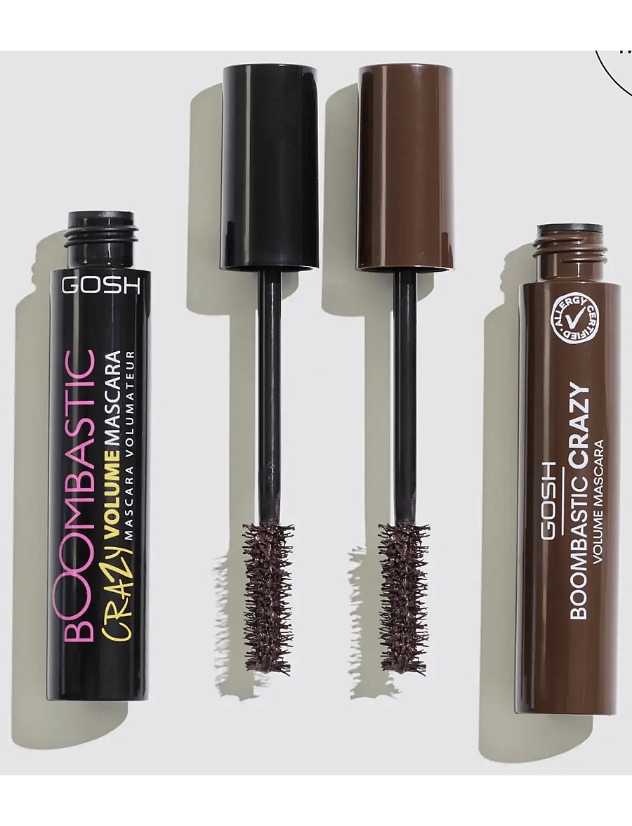GOSH COPENHAGEN - GOSH Boombastic Crazy Mascara - silmad ja kulmud - chocolate brown 005 - 1