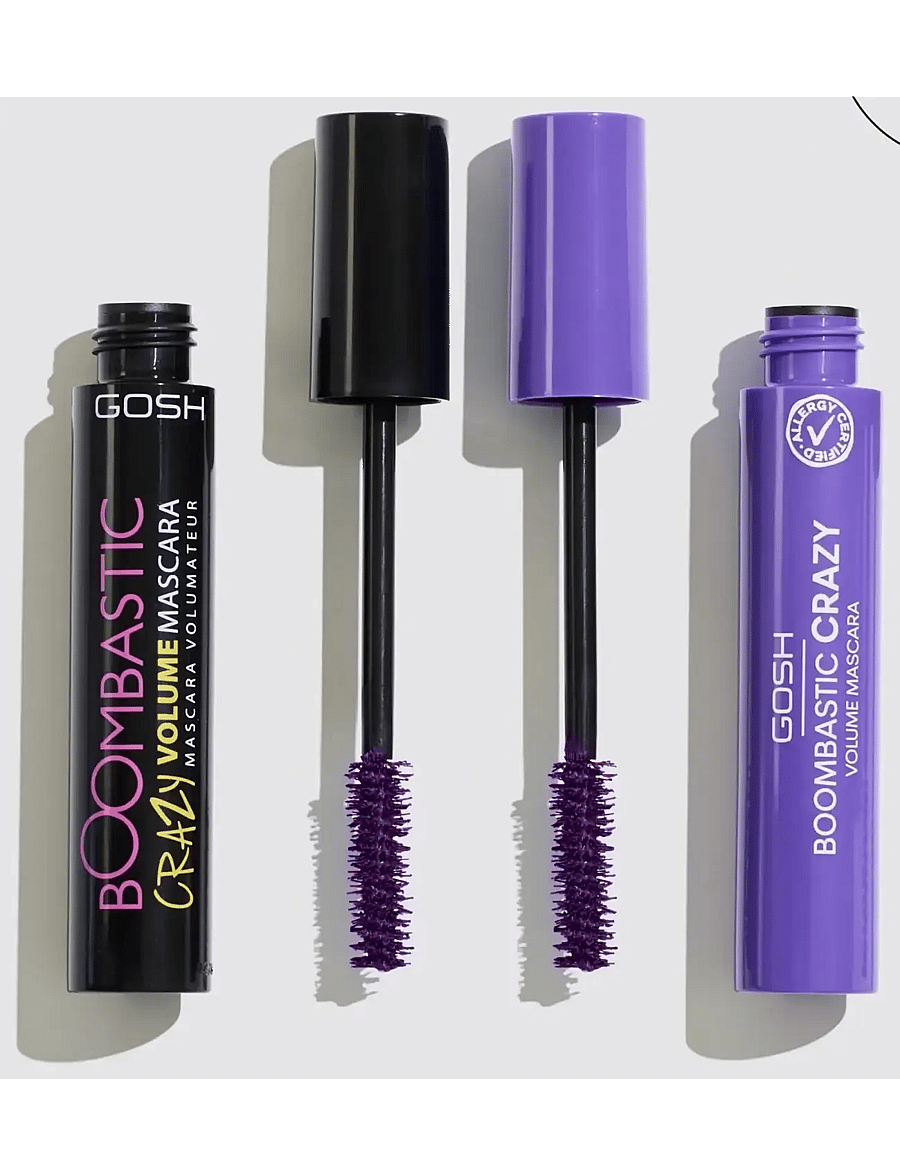 GOSH COPENHAGEN - GOSH Boombastic Crazy Mascara - silmad ja kulmud - true violet 006 - 1