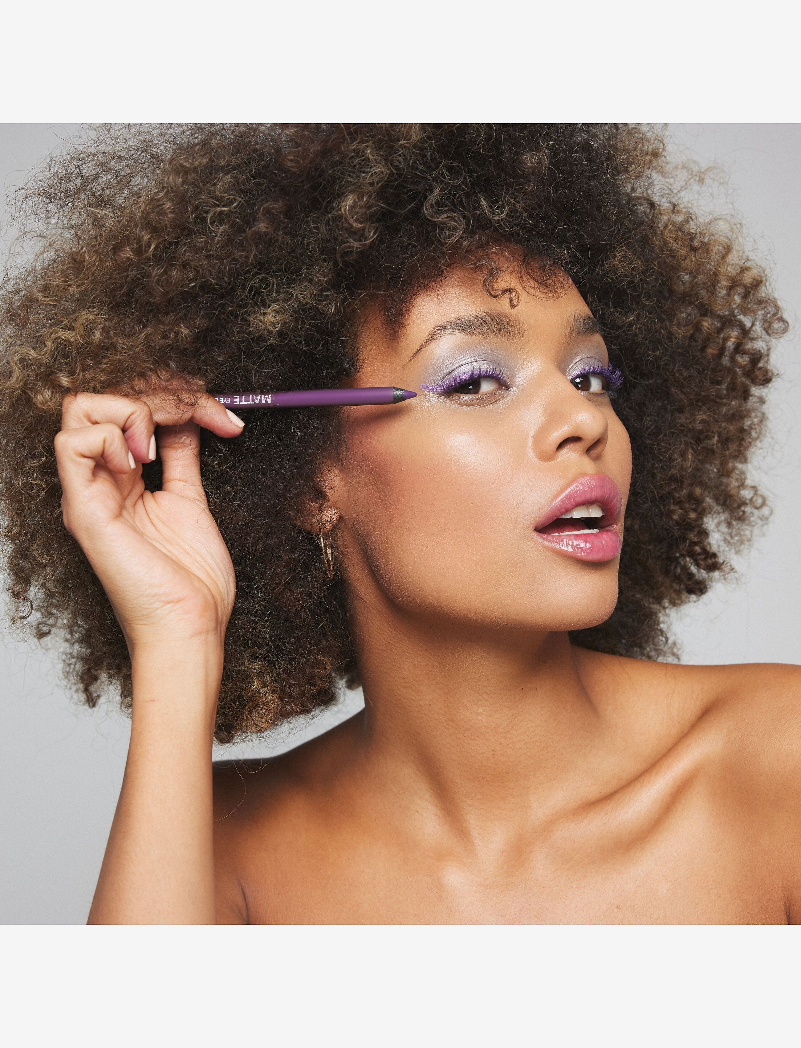 GOSH COPENHAGEN - GOSH Matte Eye Liner - konfirmation - dusty violet 019 - 2