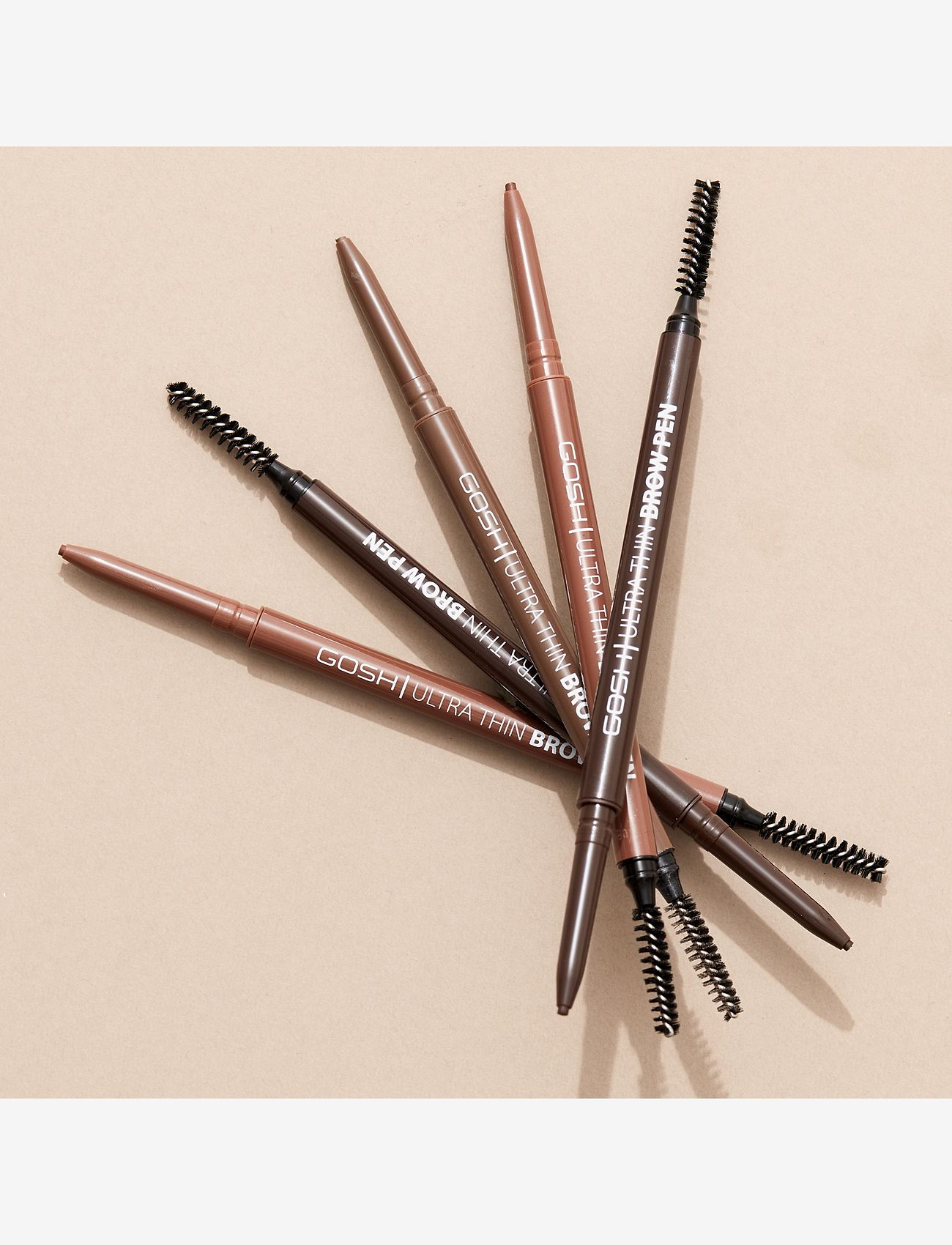 GOSH COPENHAGEN - GOSH Ultra Thin Brow Pen - augu og augabrúnir - greybrown 002 - 4