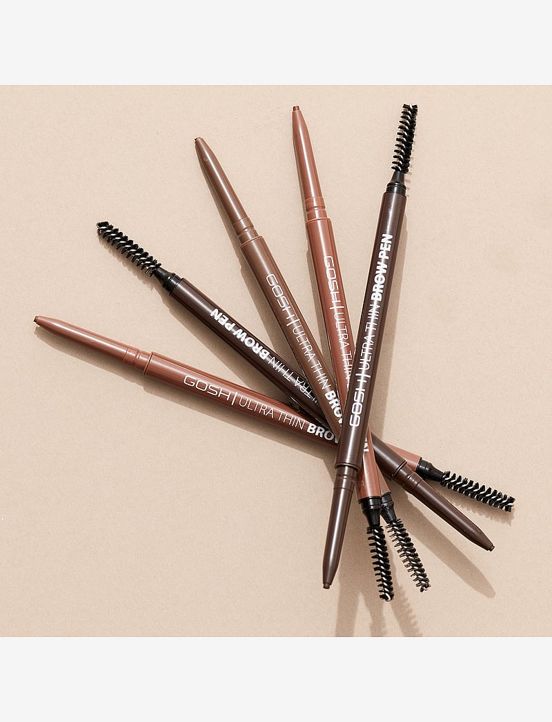 GOSH COPENHAGEN - GOSH Ultra Thin Brow Pen - silmät ja kulmakarvat - greybrown 002 - 4