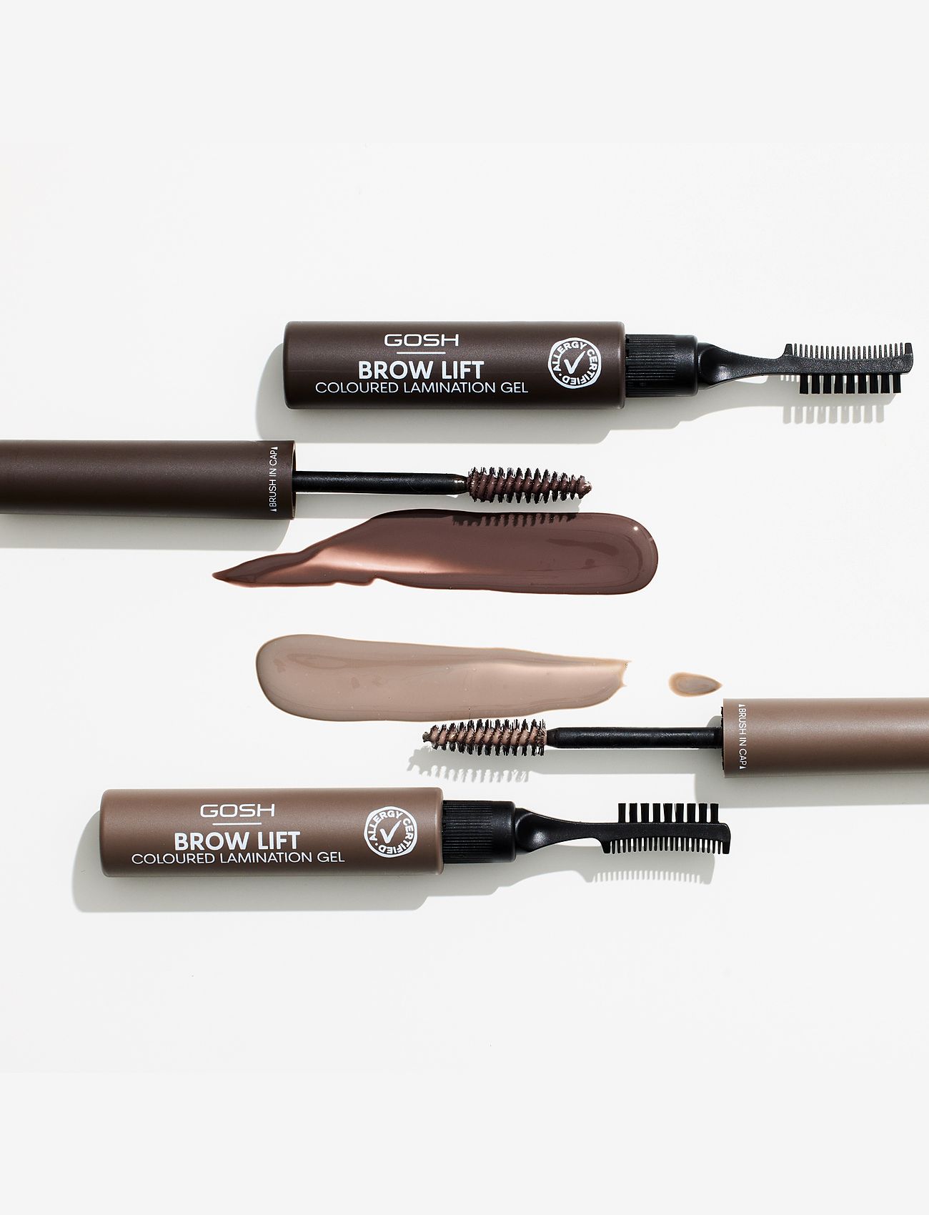 GOSH COPENHAGEN - GOSH Brow Lift Coloured Lamination Gel - Øjne & bryn - dark brown 002 - 2