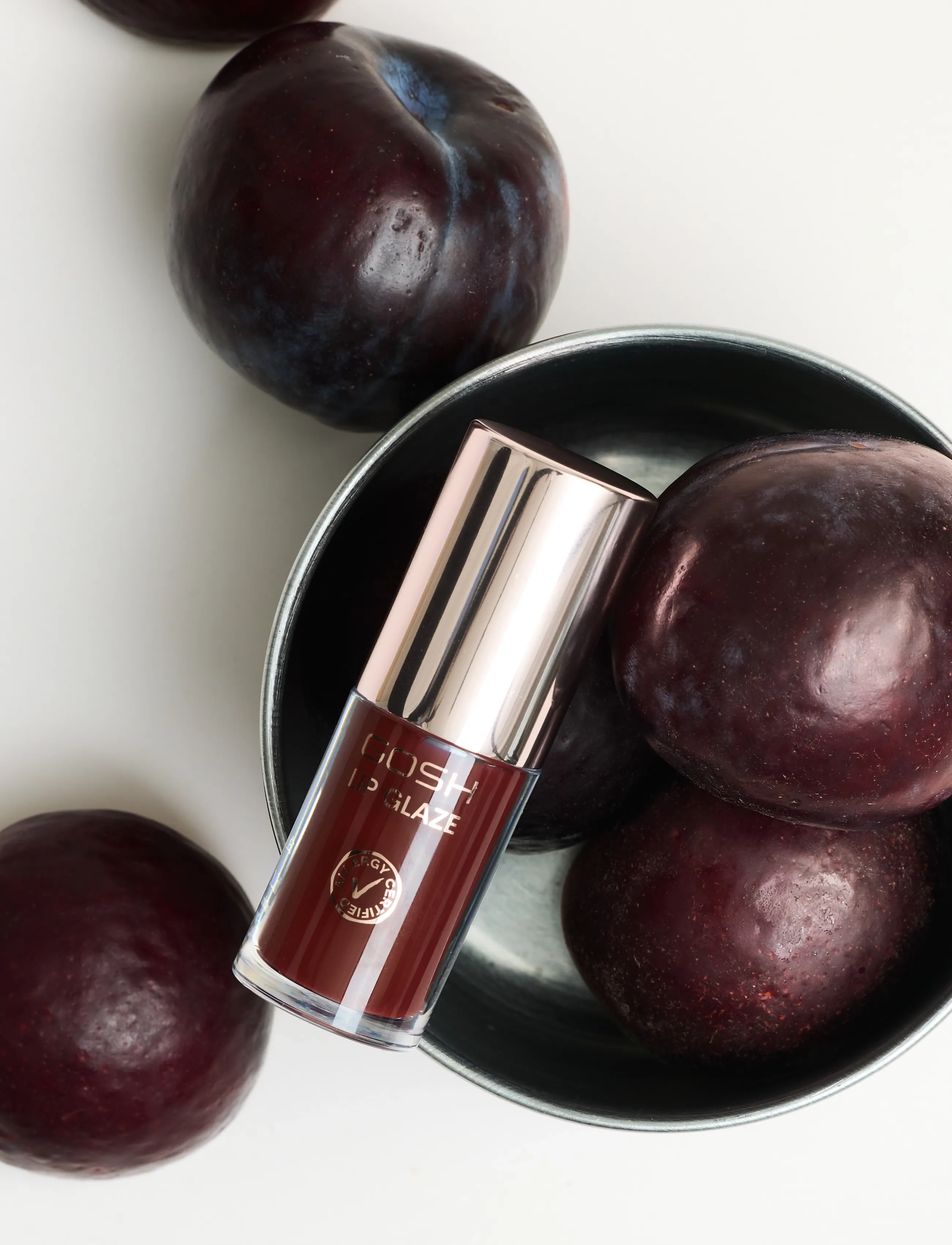 GOSH COPENHAGEN - GOSH LIP GLAZE - 005 burgundy red - 4