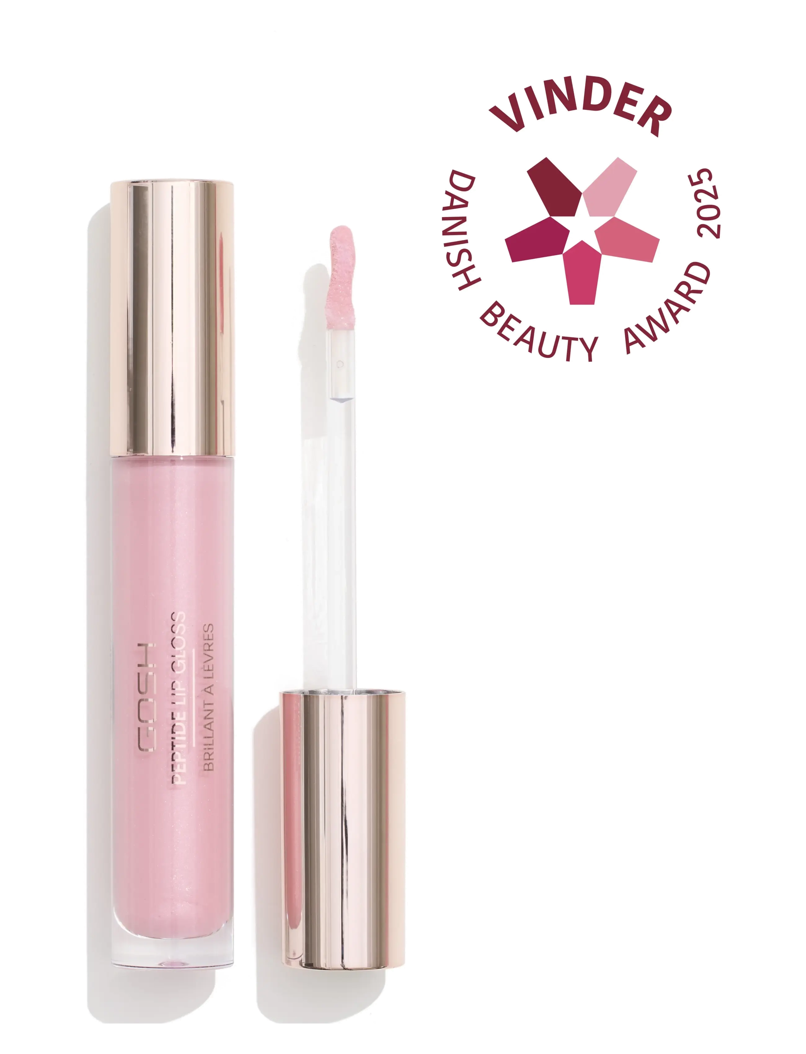 GOSH COPENHAGEN Gosh Peptide Lip Gloss, Lipgloss, Pink, Str: 7 ML