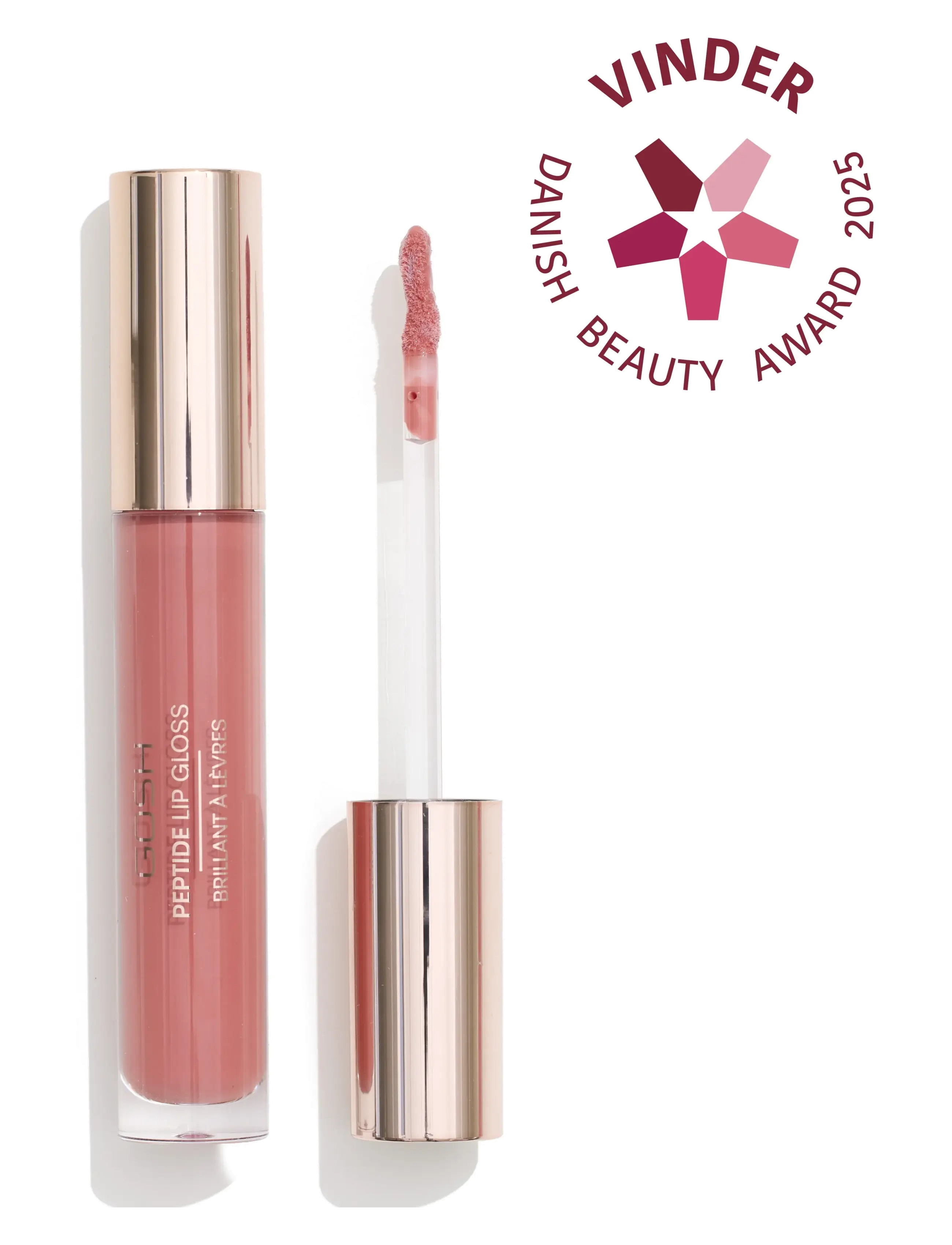 GOSH COPENHAGEN Gosh Peptide Lip Gloss, Lipgloss, Pink, Str: 7 ML
