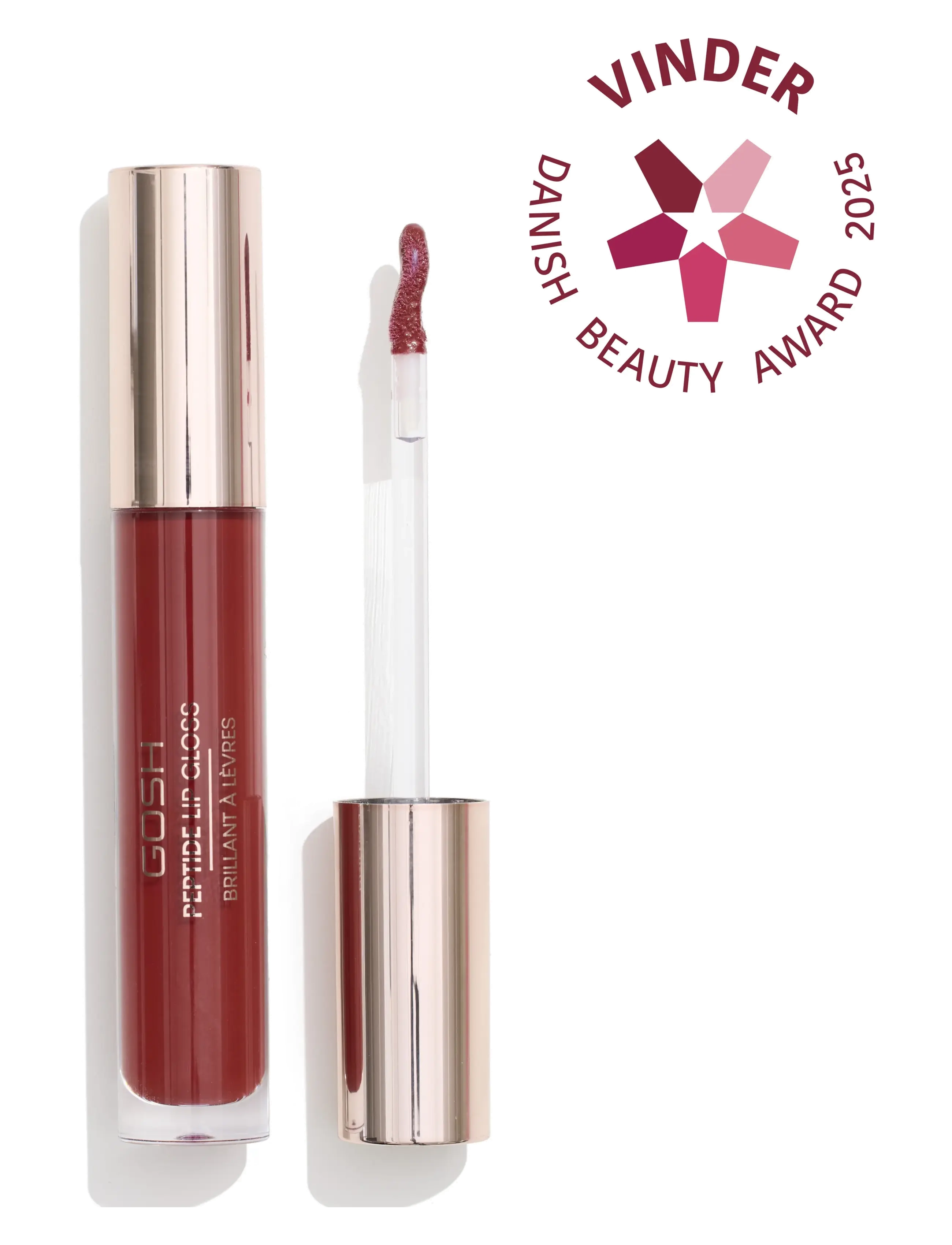 GOSH COPENHAGEN Gosh Peptide Lip Gloss, Lipgloss, Rød, Str: 7 ML