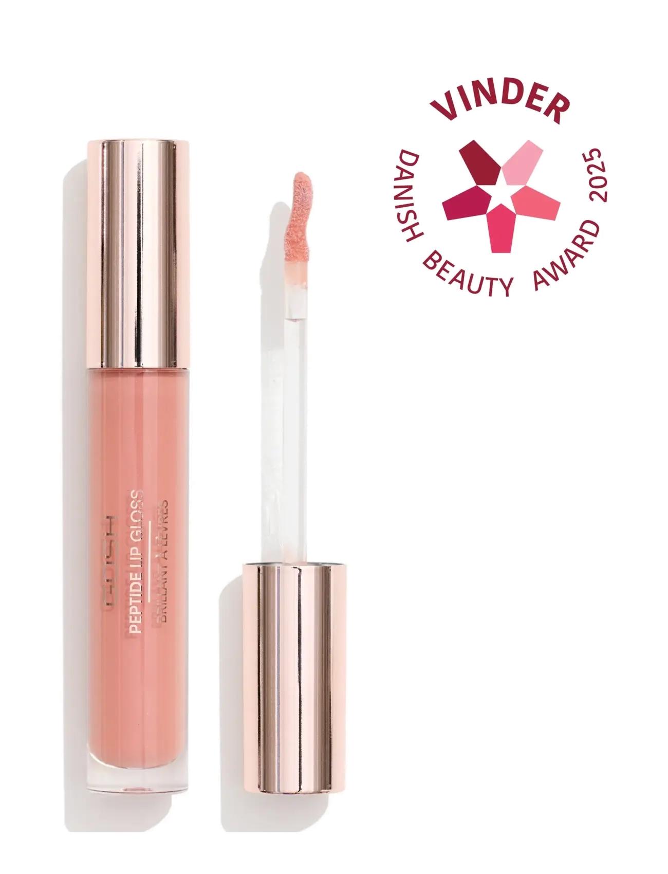 GOSH COPENHAGEN Gosh Peptide Lip Gloss, Lipgloss, Pink, Str: 7 ML