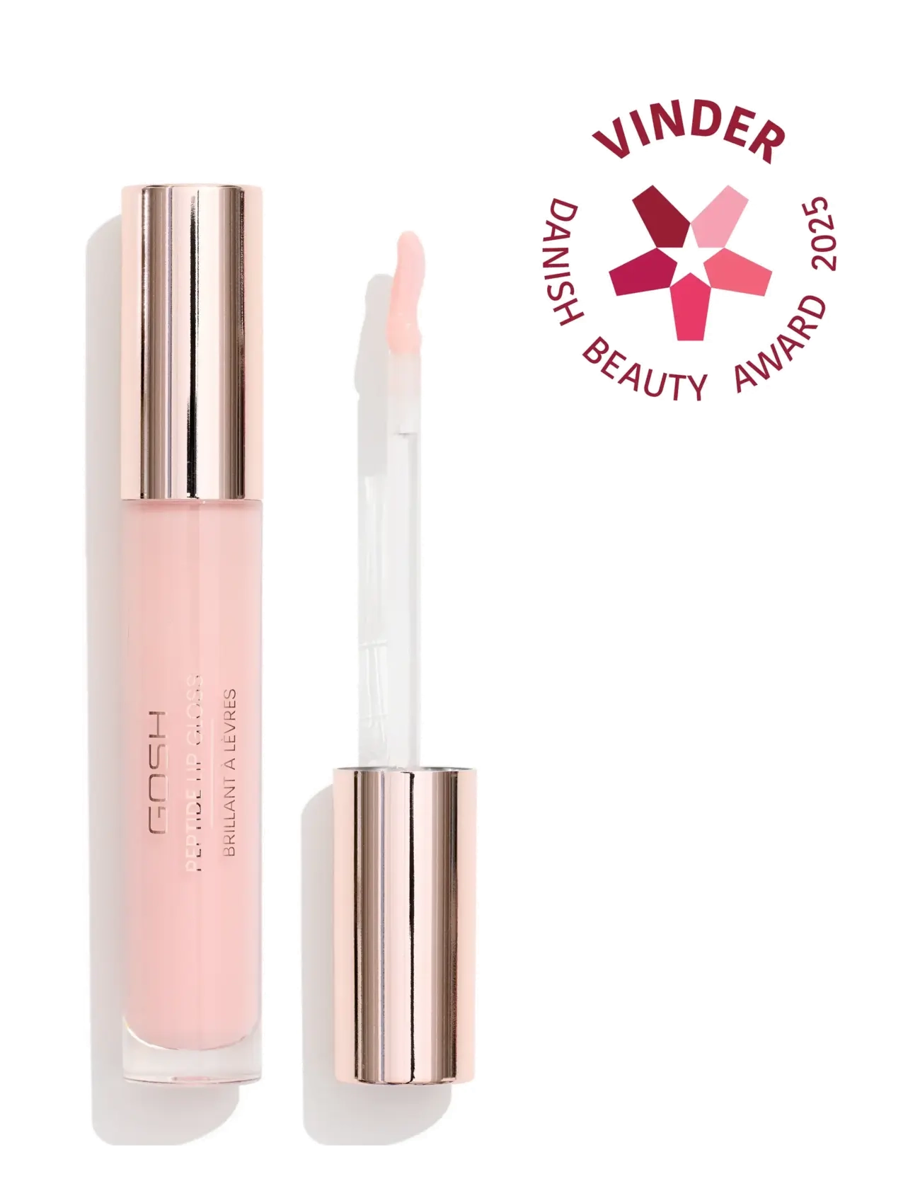 GOSH COPENHAGEN Gosh Peptide Lip Gloss, Lipgloss, Pink, Str: 7 ML