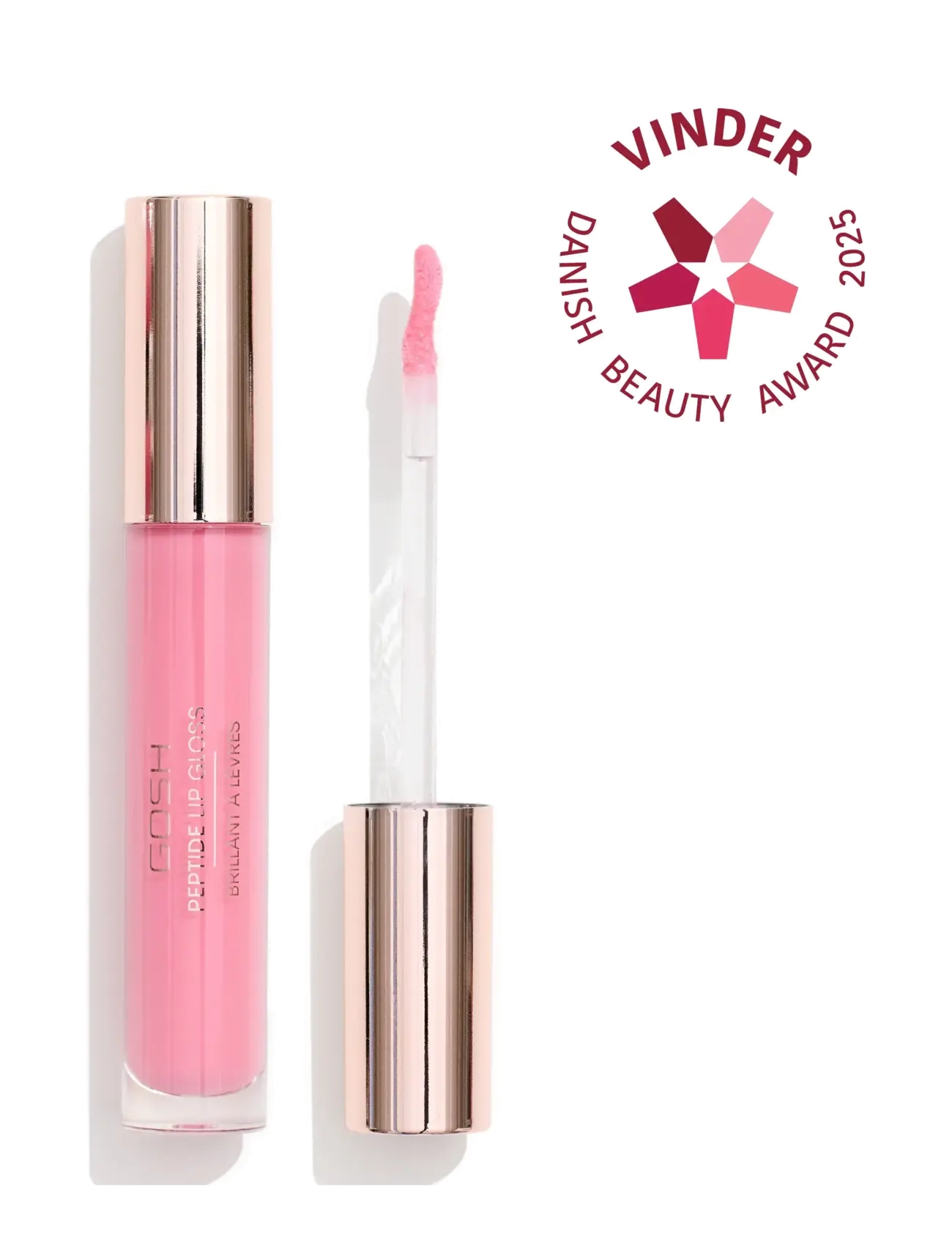 GOSH COPENHAGEN Gosh Peptide Lip Gloss, Lipgloss, Pink, Str: 7 ML