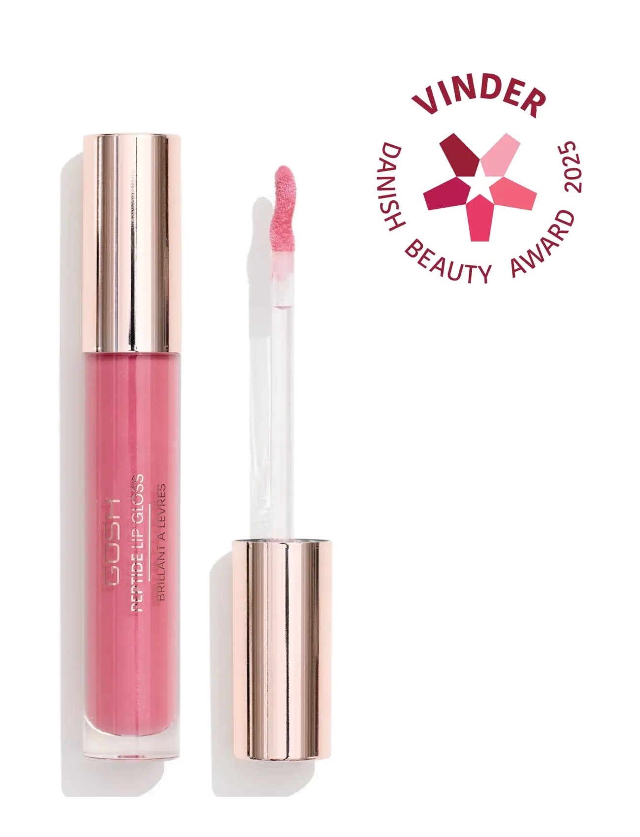 GOSH COPENHAGEN Gosh Peptide Lip Gloss, 7 ml, Pink, Læber > Lipgloss, Dame