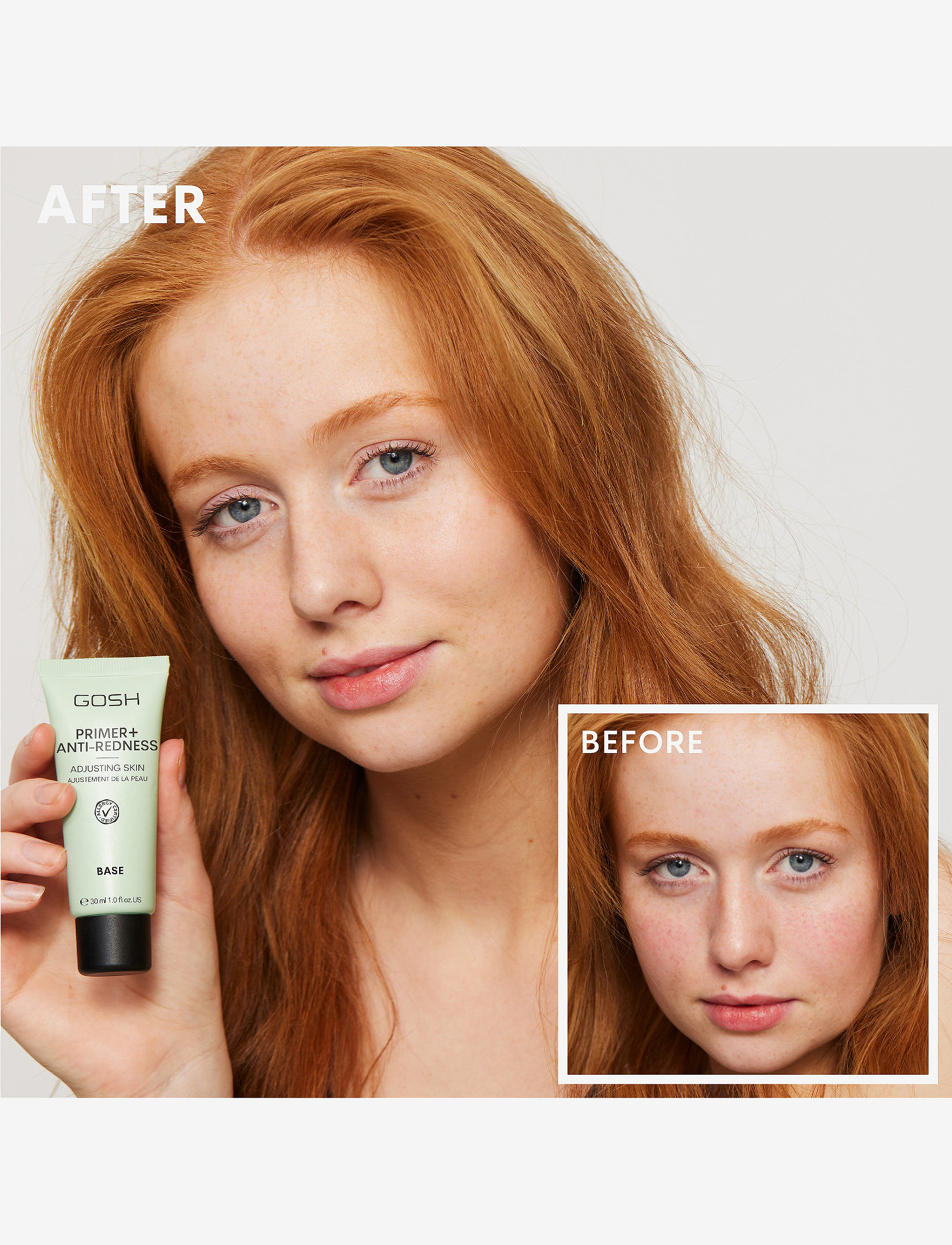 GOSH Primer Plus + Anti Redness 008 puder, rouge & highlighter dam – bild 6