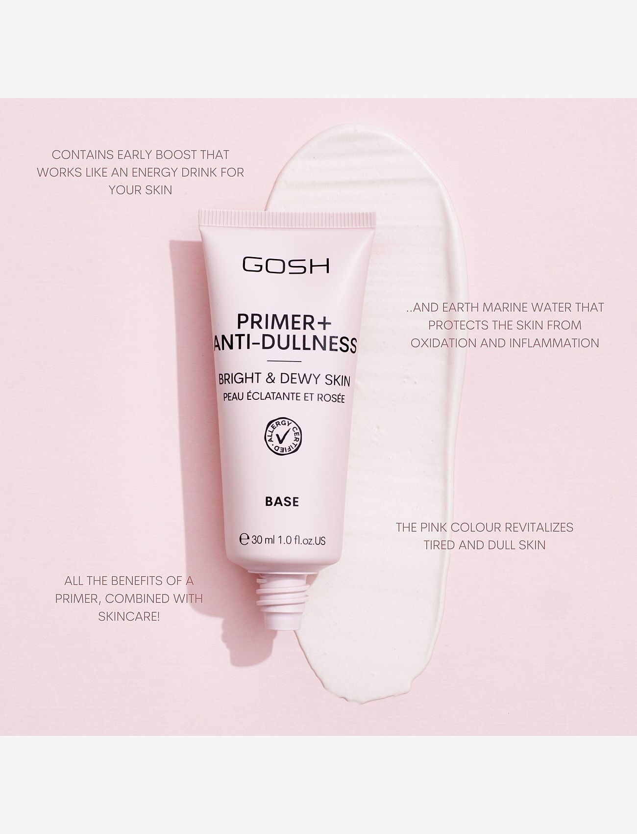 GOSH COPENHAGEN - GOSH Primer Plus+ - makeup - anti-dullness 009 - 4