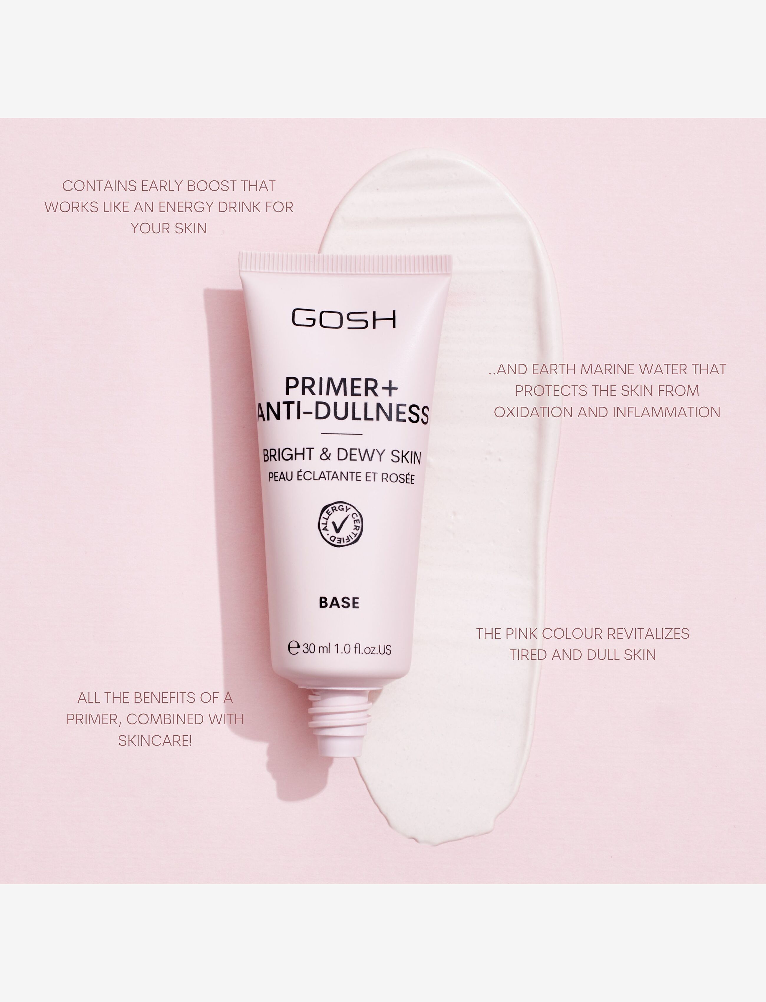 GOSH COPENHAGEN - GOSH Primer Plus+ - smink - anti-dullness 009 - 4