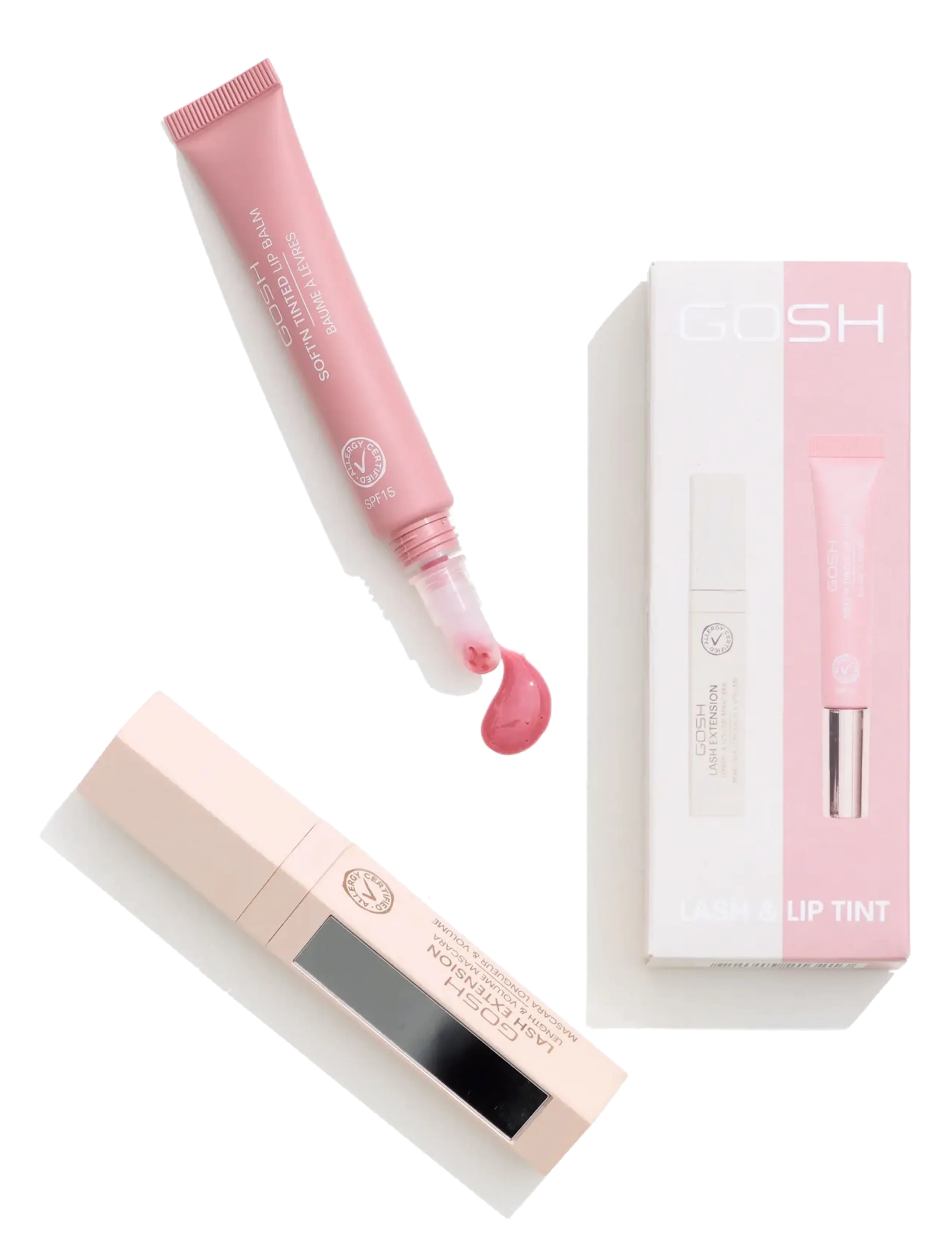GOSH COPENHAGEN Lash & Lip Tint, 15 ml, Pink, Lip Care > Lip Balm, Dame