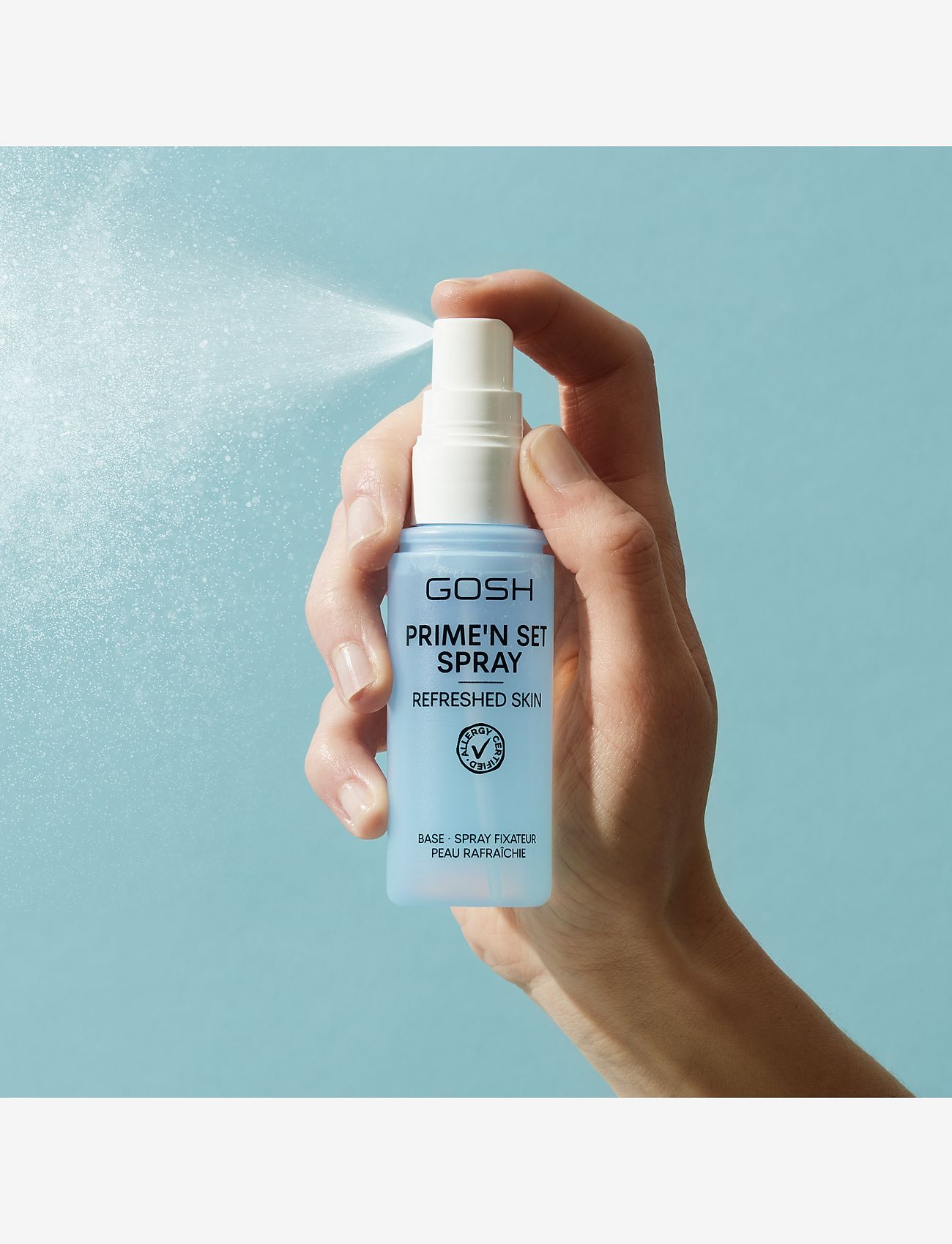 GOSH COPENHAGEN - GOSH Prime`n Set Spray - izsmidzināms līdzeklis sejai - transparent 001 - 1