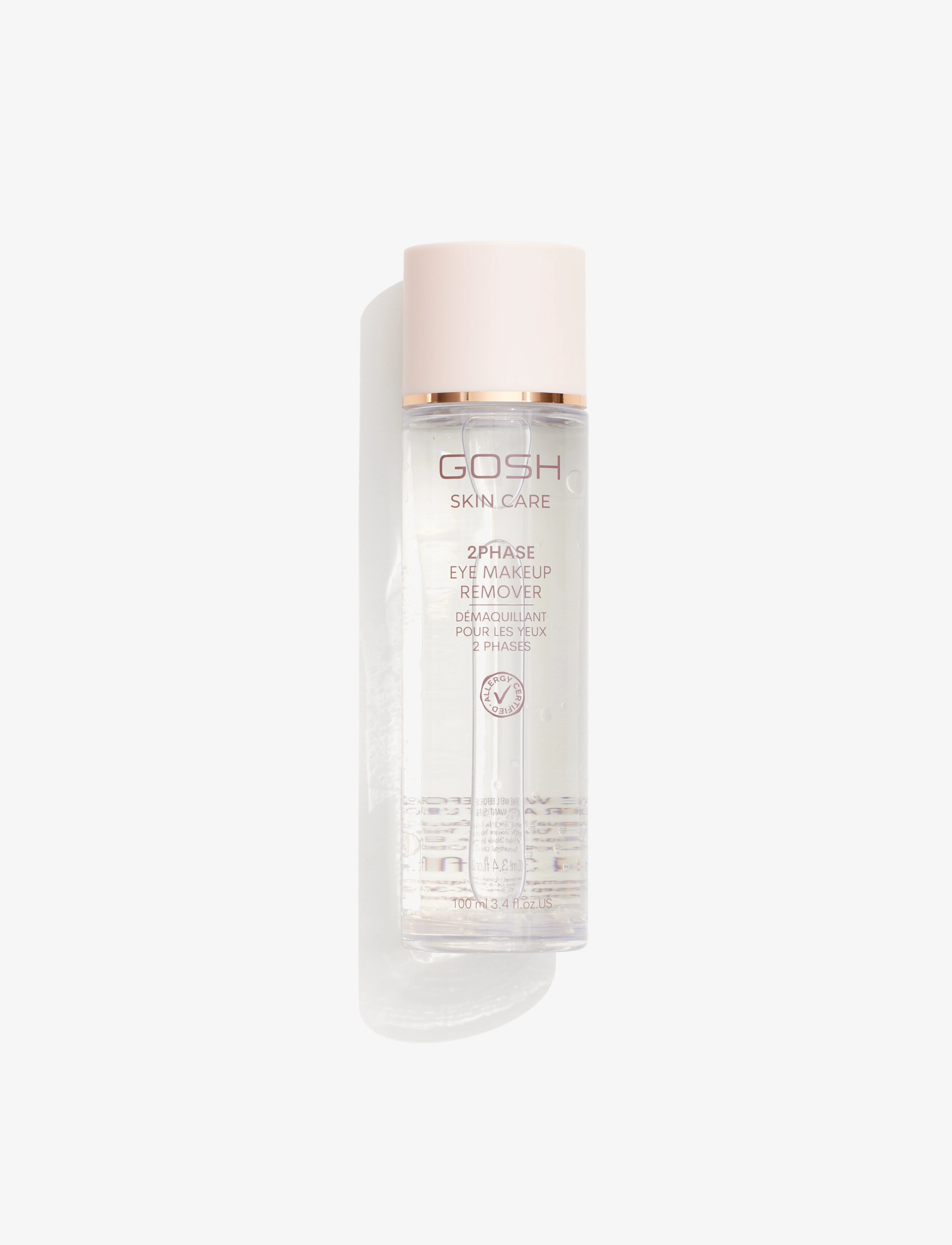 GOSH COPENHAGEN Gosh 2 Phase Eye Make-Up Remover, Eye Makeupfjerner, Nude, Str: 100 ML
