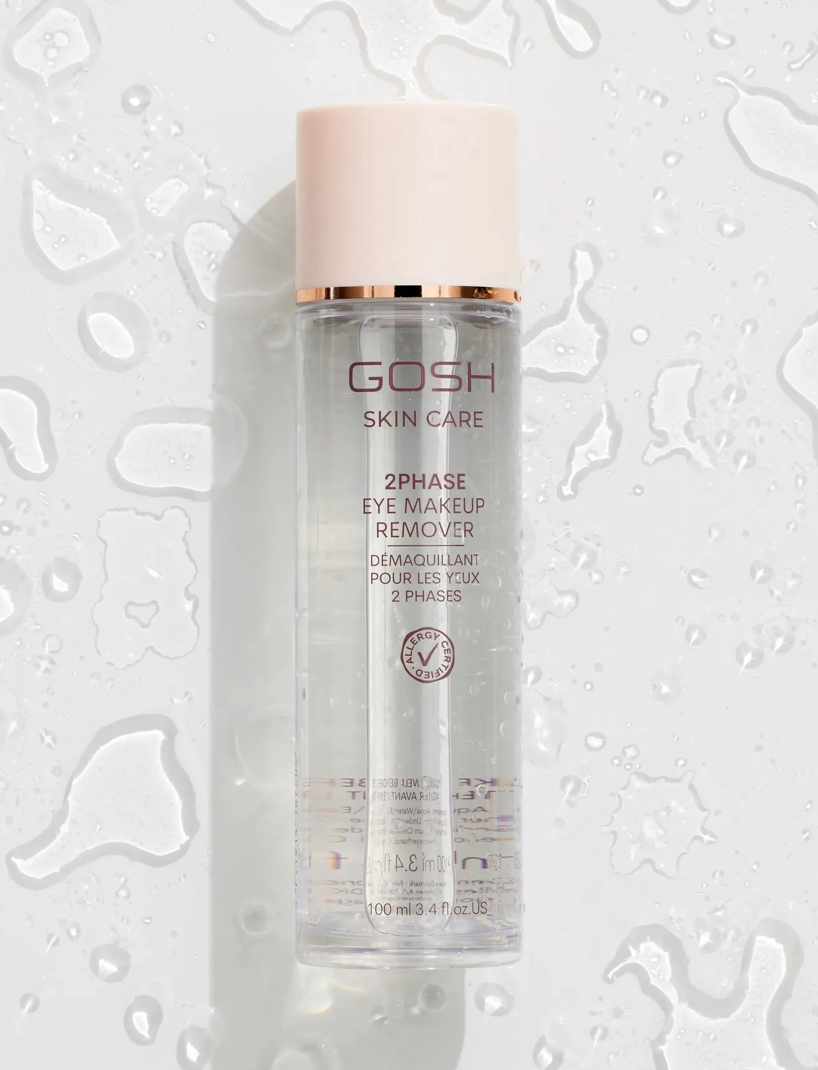 GOSH COPENHAGEN Gosh 2 Phase Eye Make-Up Remover, 100 ml, Nude, Rensemidler > Øjenmakeupfjernere, Dame