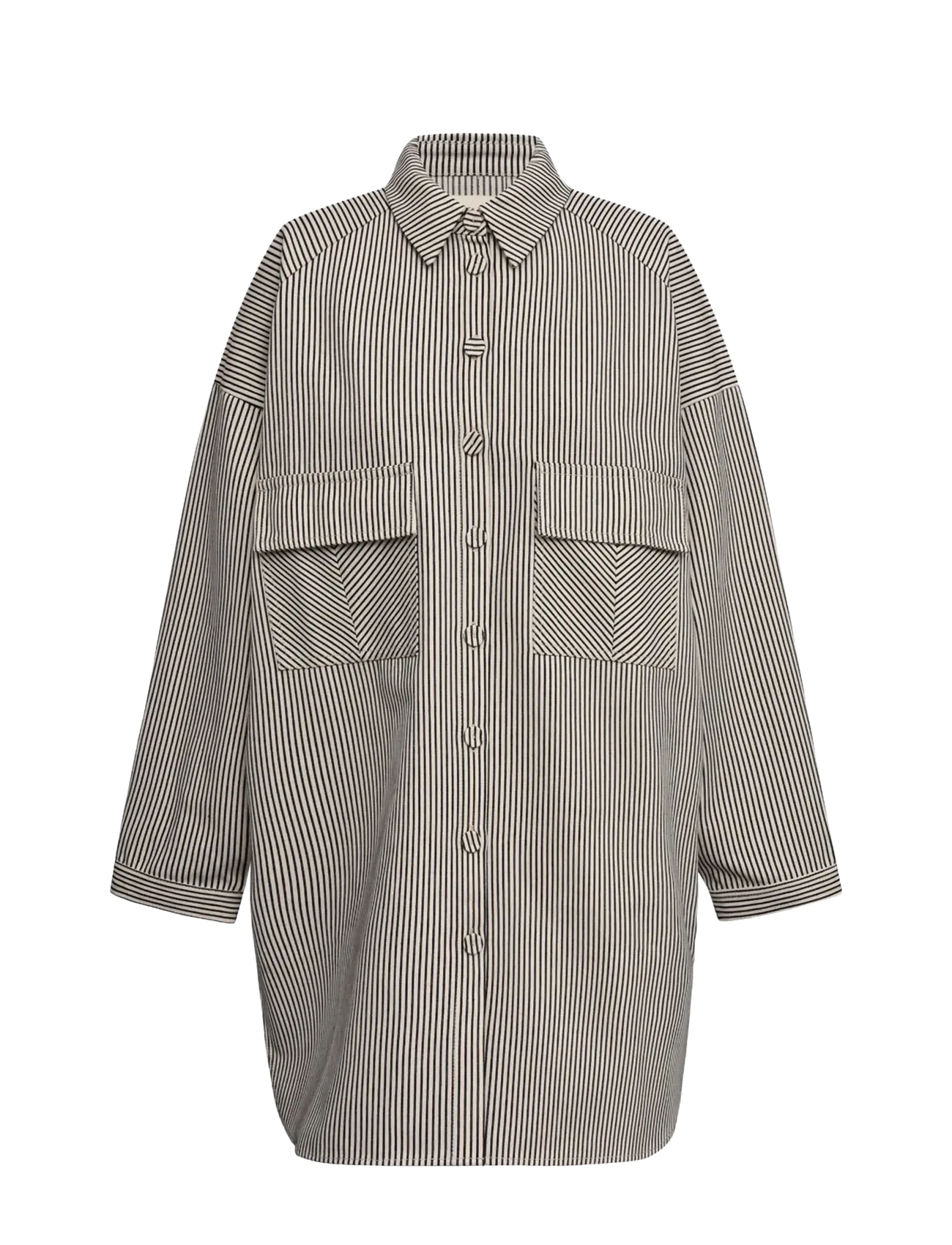 Gossia LiffGO Shirt - Shirts - OFF-WHITE/BLACK STRIPES / cream