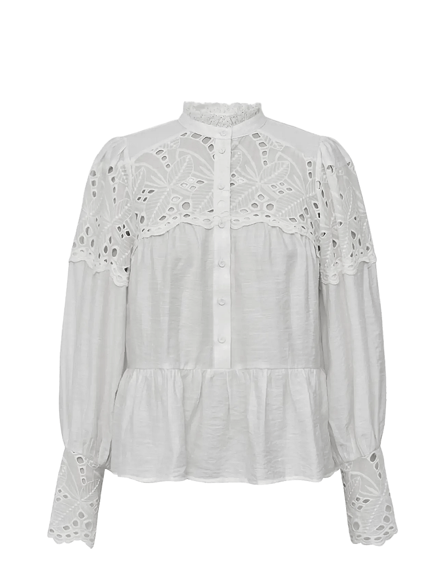 Gossia - JolineGO Blouse - langärmelige blusen - off-white - 0