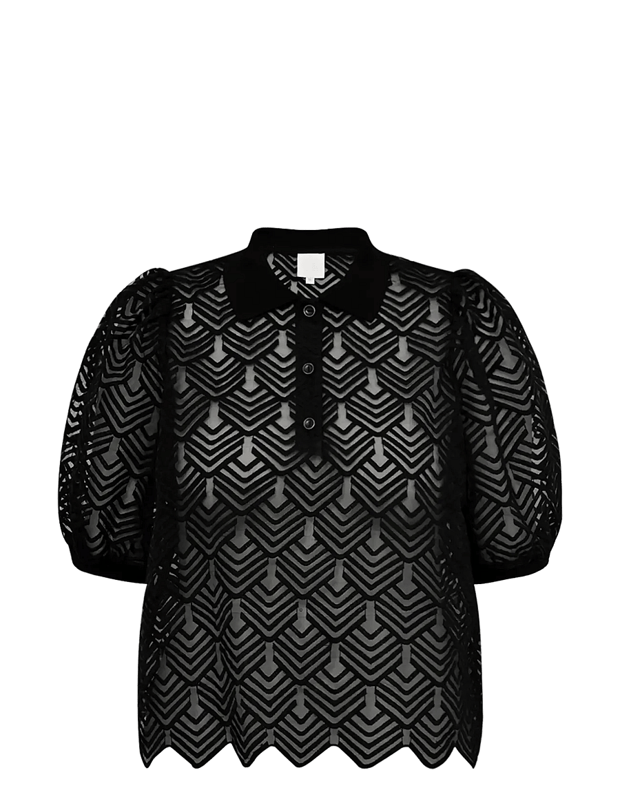 Gossia - AvaGo Polo Tee - poloshirts - black - 0