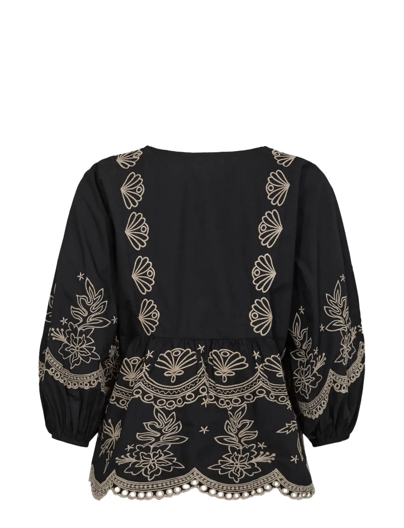 Gossia - SofjaGO Blouse - long sleeved blouses - black/sand - 1