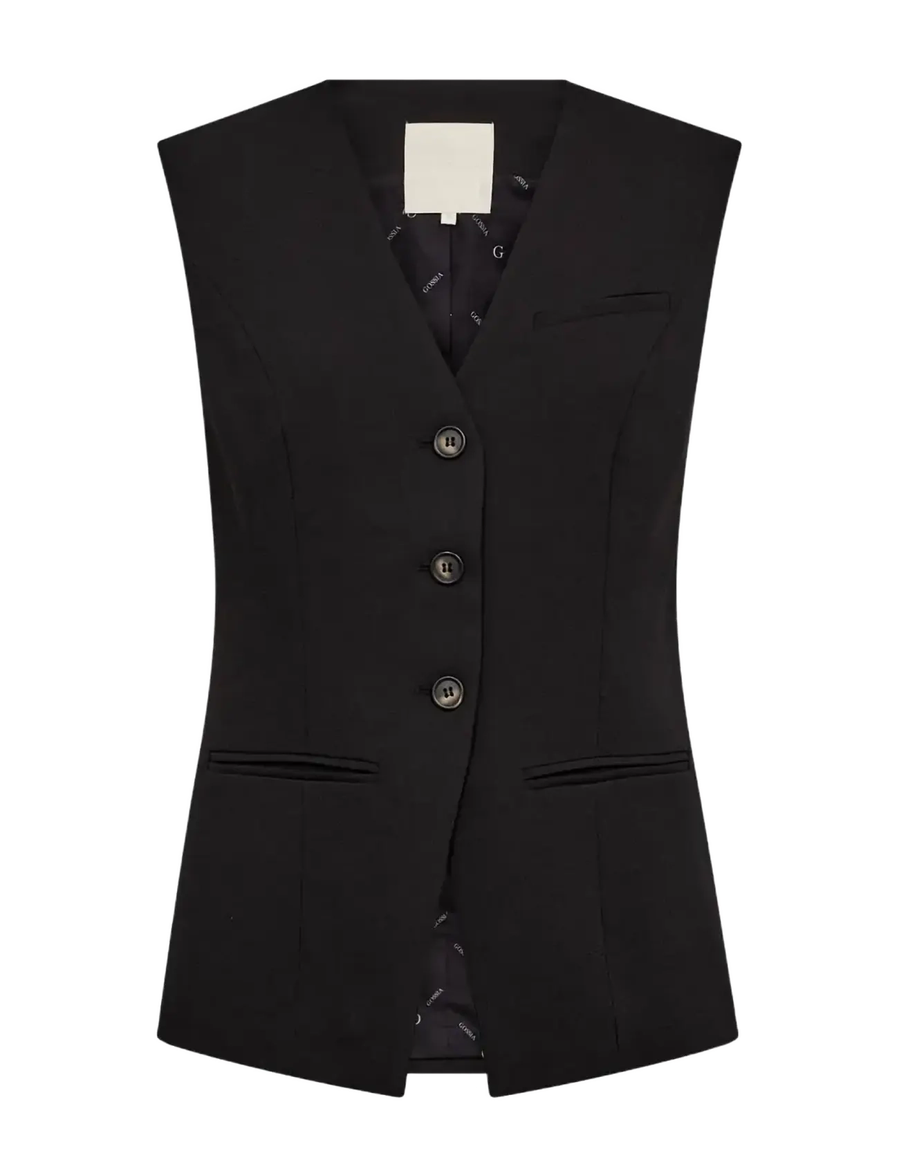 Gossia SharinGO Vest - Ärmlösa kavajer - BLACK / black