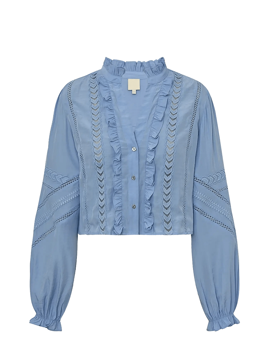 Gossia - MiekeGO Shirt - langærmede skjorter - soft blue - 0