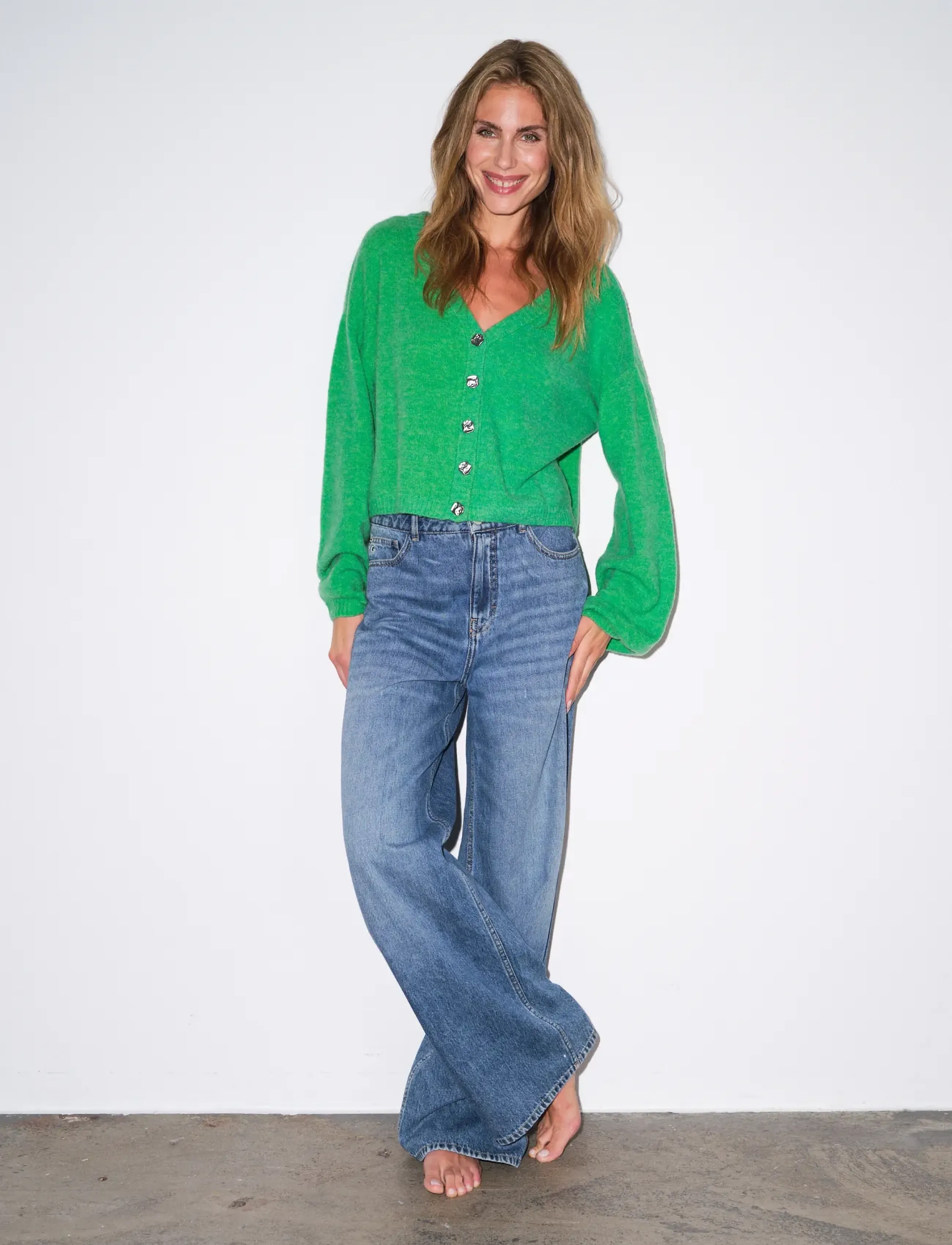 Gossia - RosieGO Cardigan - höstkläder - green - 0