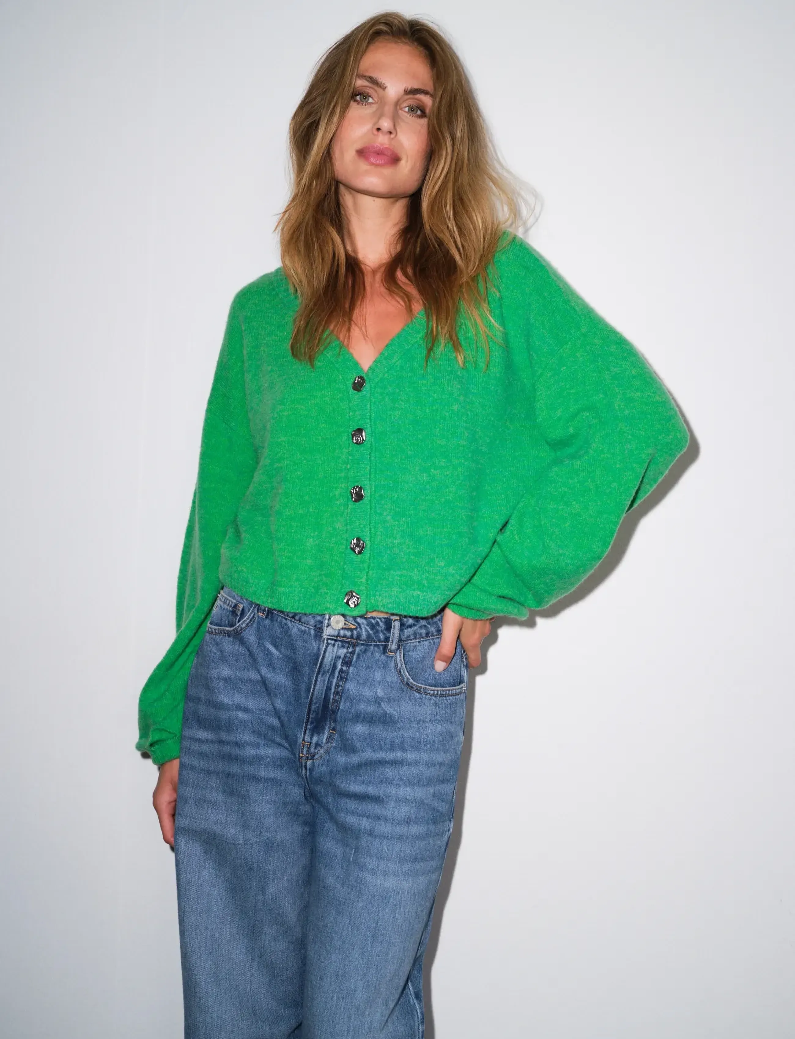 Gossia - RosieGO Cardigan - höstkläder - green - 4