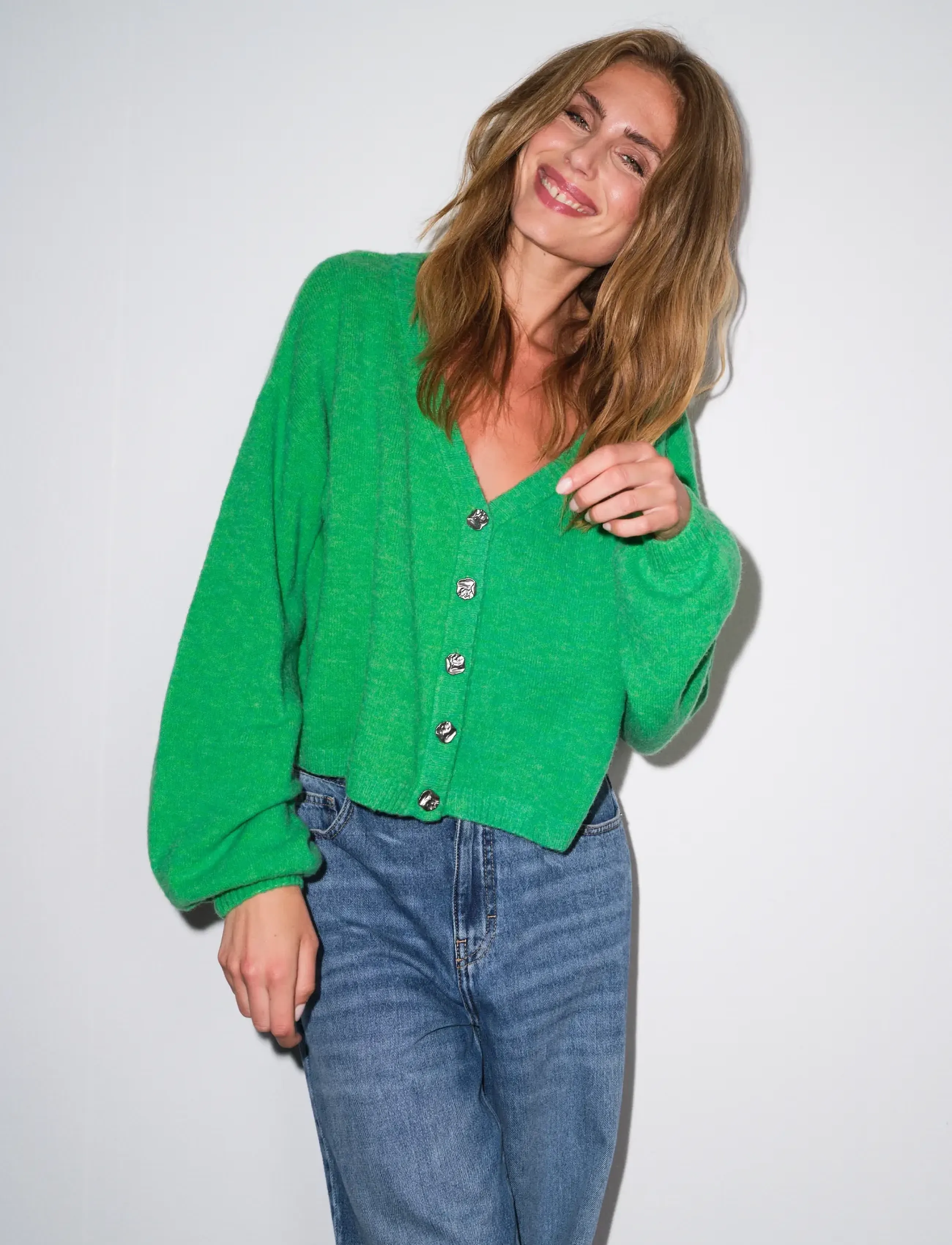 Gossia - RosieGO Cardigan - höstkläder - green - 5