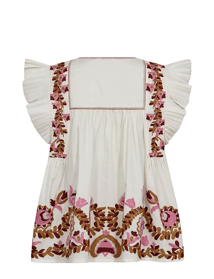 Gossia - ZarinaGO Blouse - kurzärmelige blusen - off-white - 1