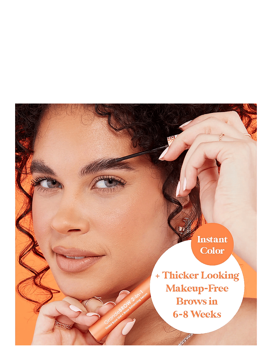 Grande Cosmetics - GrandeBROW 2-In-1 Tinted Brow Gel + Brow Enhancing Serum | Light - smink - light brown - 2