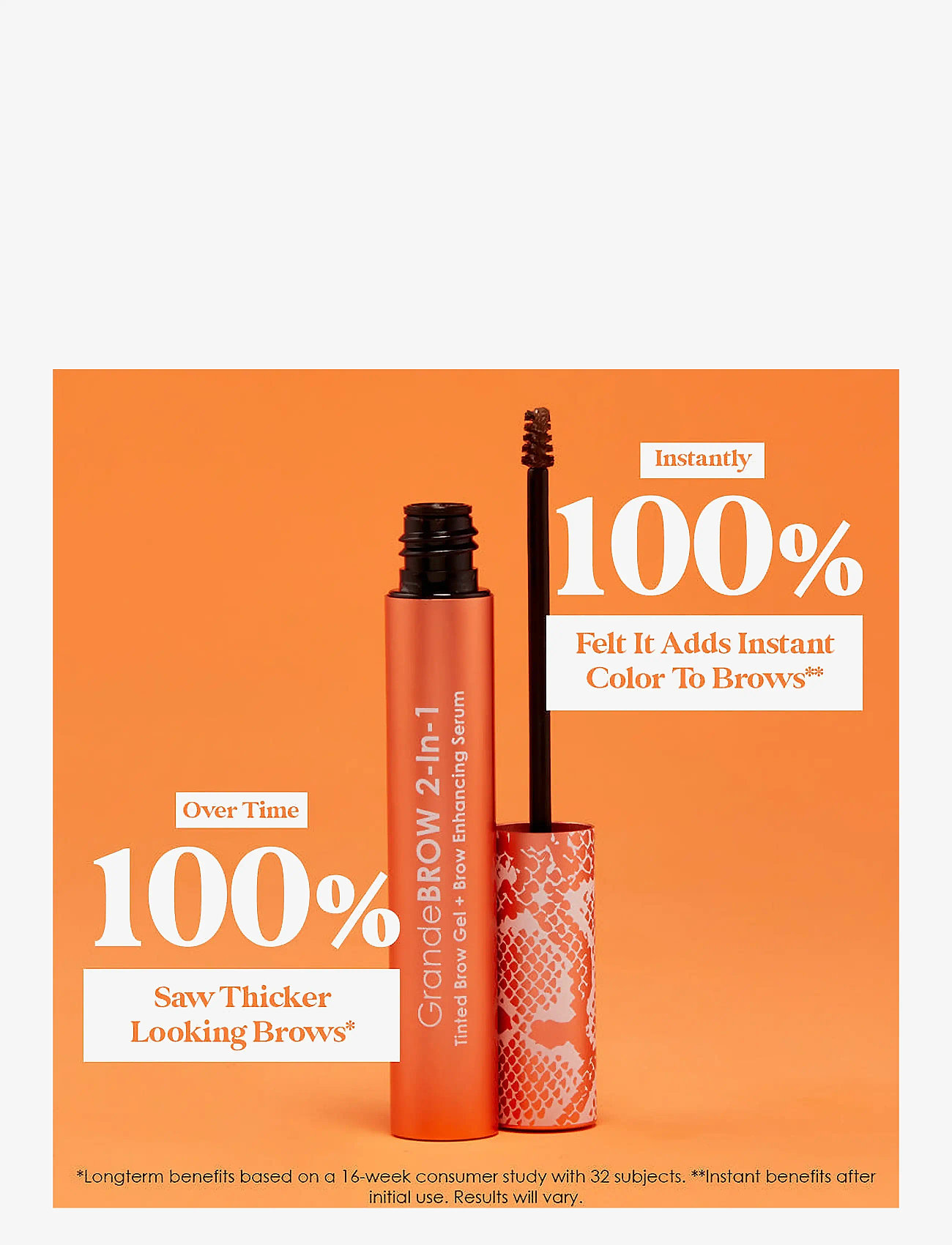 Grande Cosmetics - GrandeBROW 2-In-1 Tinted Brow Gel + Brow Enhancing Serum | Light - smink - light brown - 5