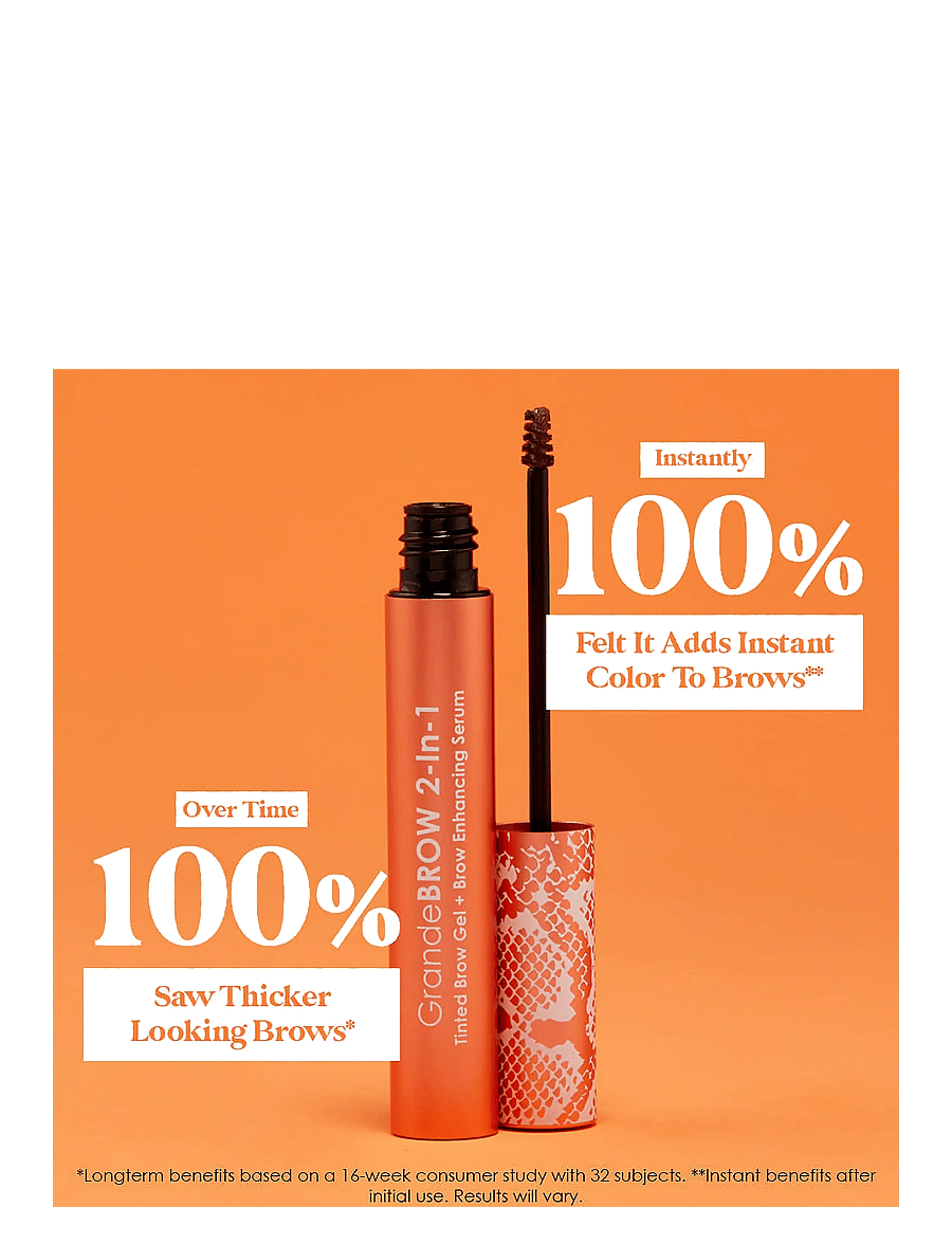 Grande Cosmetics - GrandeBROW 2-In-1 Tinted Brow Gel + Brow Enhancing Serum | Light - smink - light brown - 5