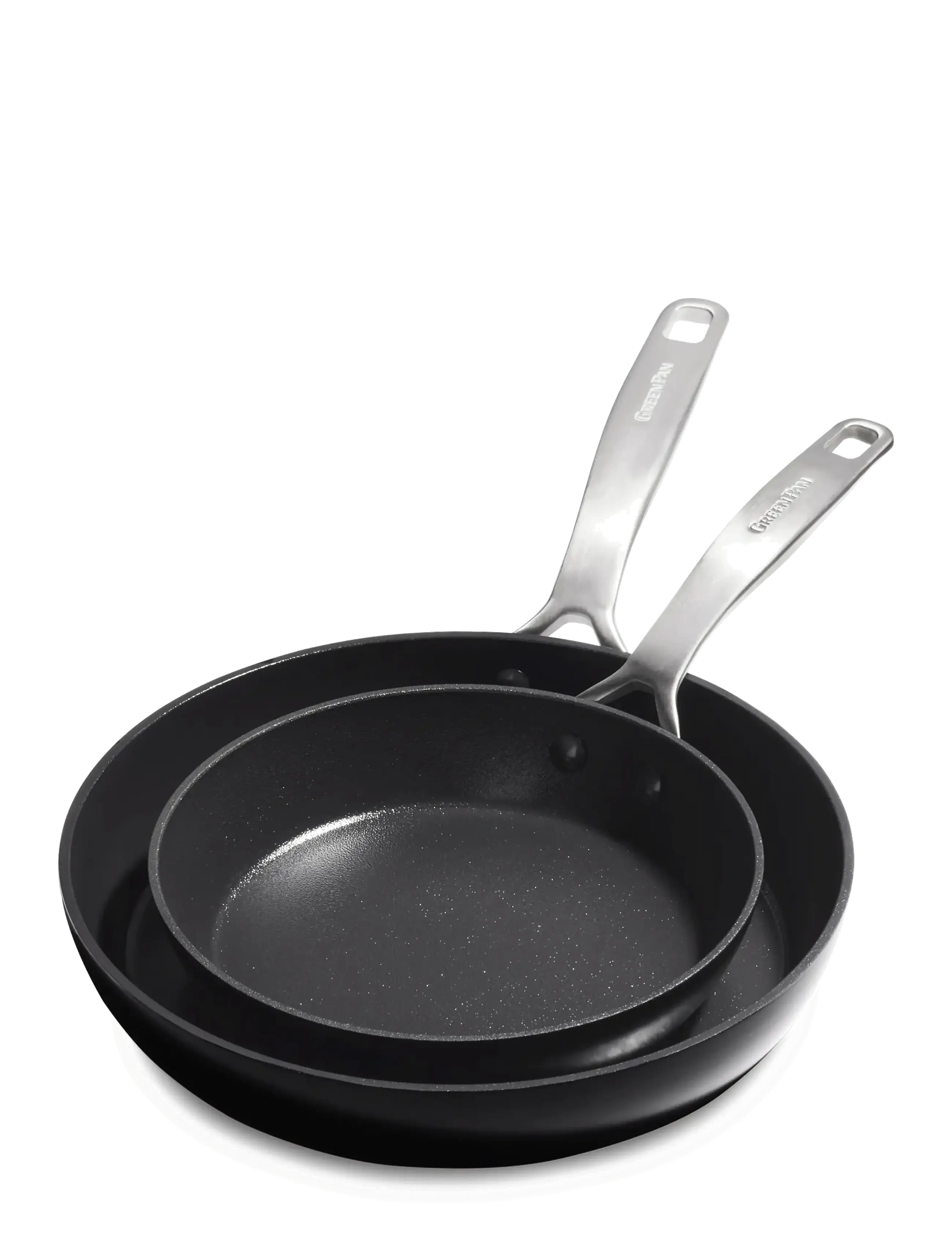 Greenpan Frypan Set 2Pcs: Frypan 20Cm + Frypan 28Cm, Stegepande, Sort, Str: ONE SIZE
