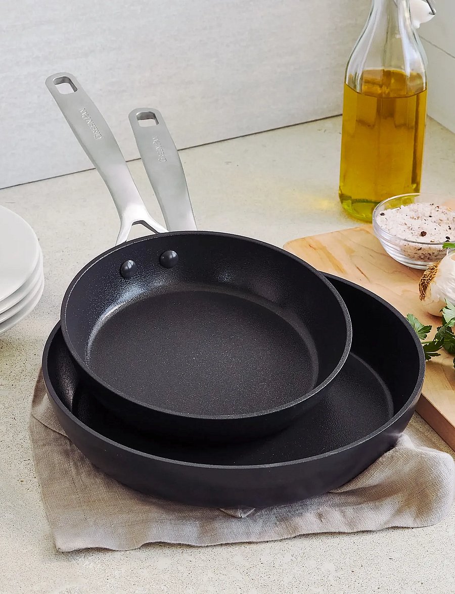 Greenpan - Frypan set 2pcs: Frypan 20cm + Frypan 28cm - bratpfannen - black - 2