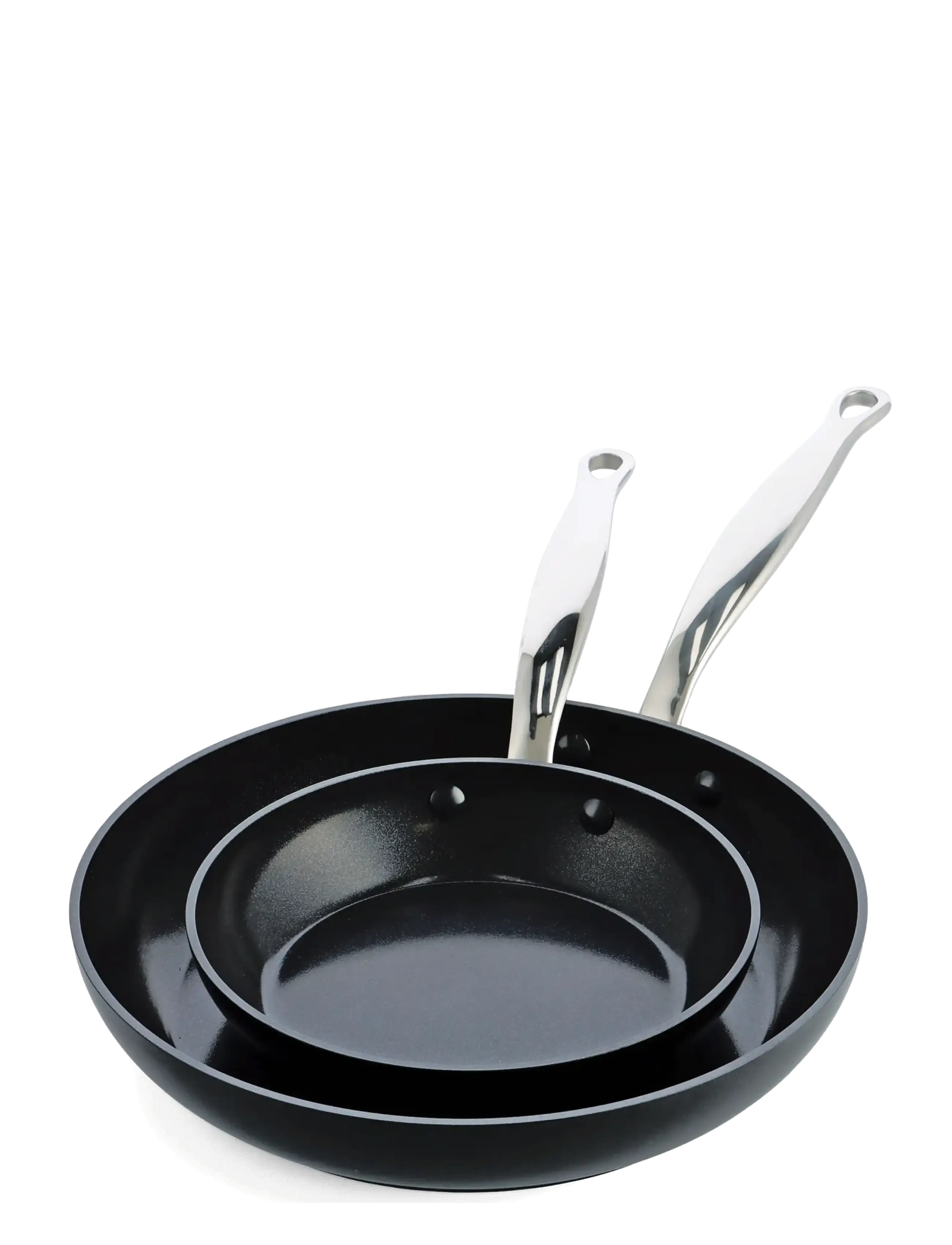 Greenpan Frypan set 2pcs: Frypan 20cm + Frypan 28cm - Keptuvės & Ketaus Keptuvės - BLACK / black