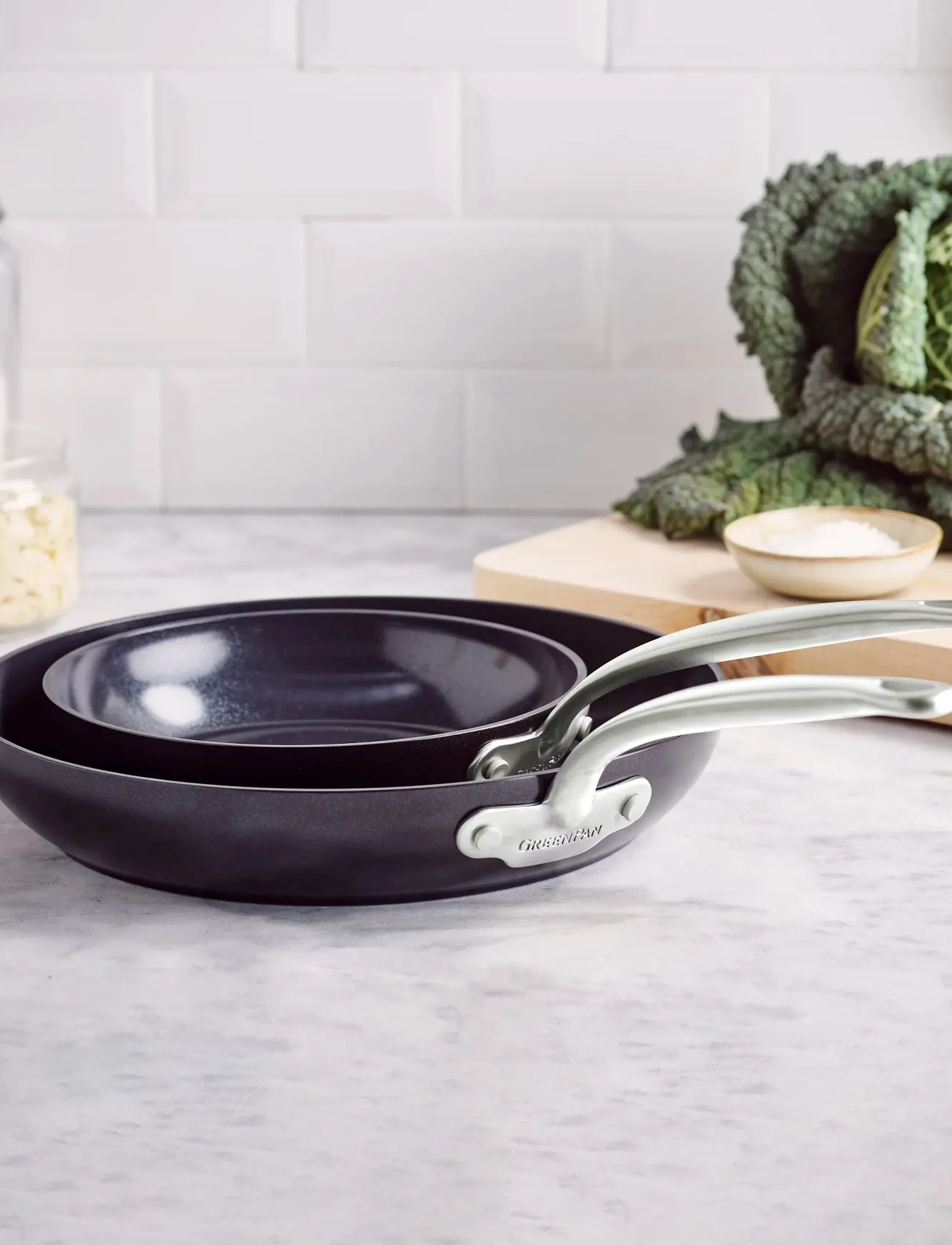 Greenpan - Frypan set 2pcs: Frypan 20cm + Frypan 28cm - pannas un kastroļi - black - 4