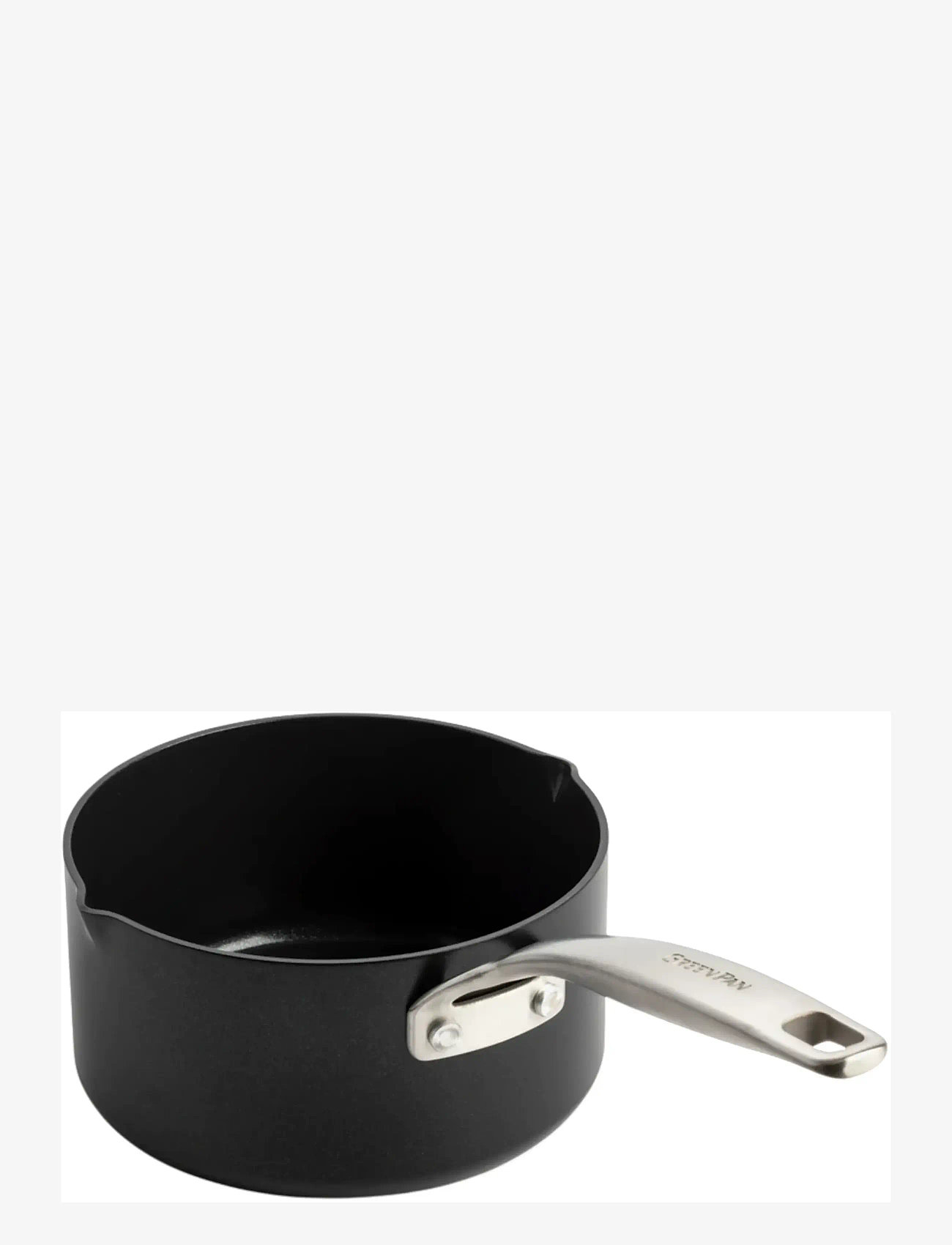 Greenpan - Saucepan 16cm/1.6L + 2 spouts - stieltöpfe - black - 0