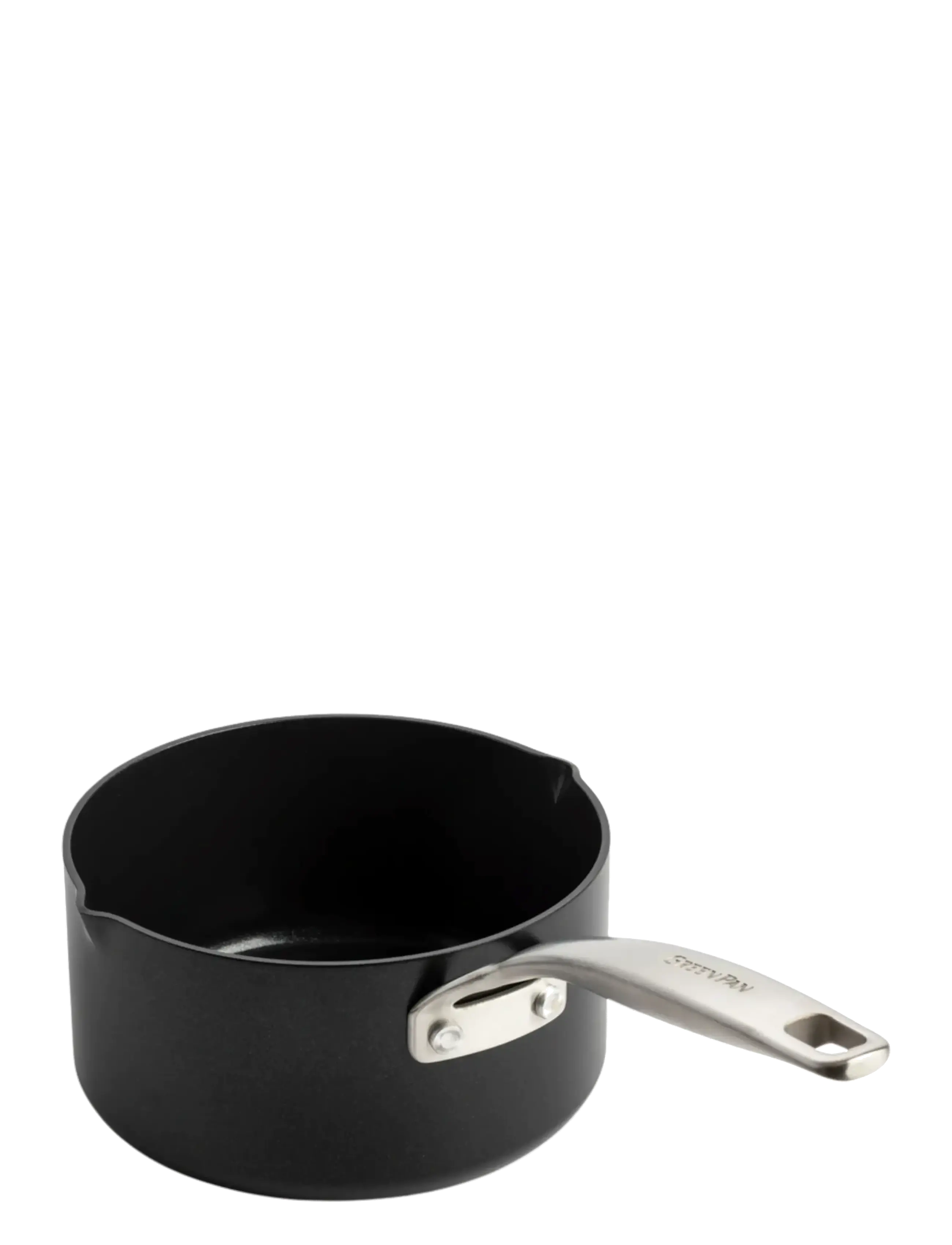 Greenpan Saucepan 16cm/1.6L + 2 spouts - Køkken - BLACK / black