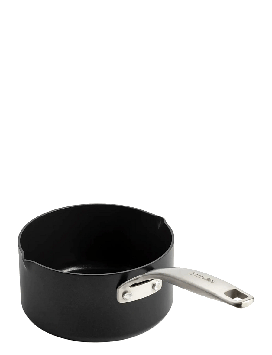 Greenpan - Saucepan 16cm/1.6L + 2 spouts - stieltöpfe - black - 1