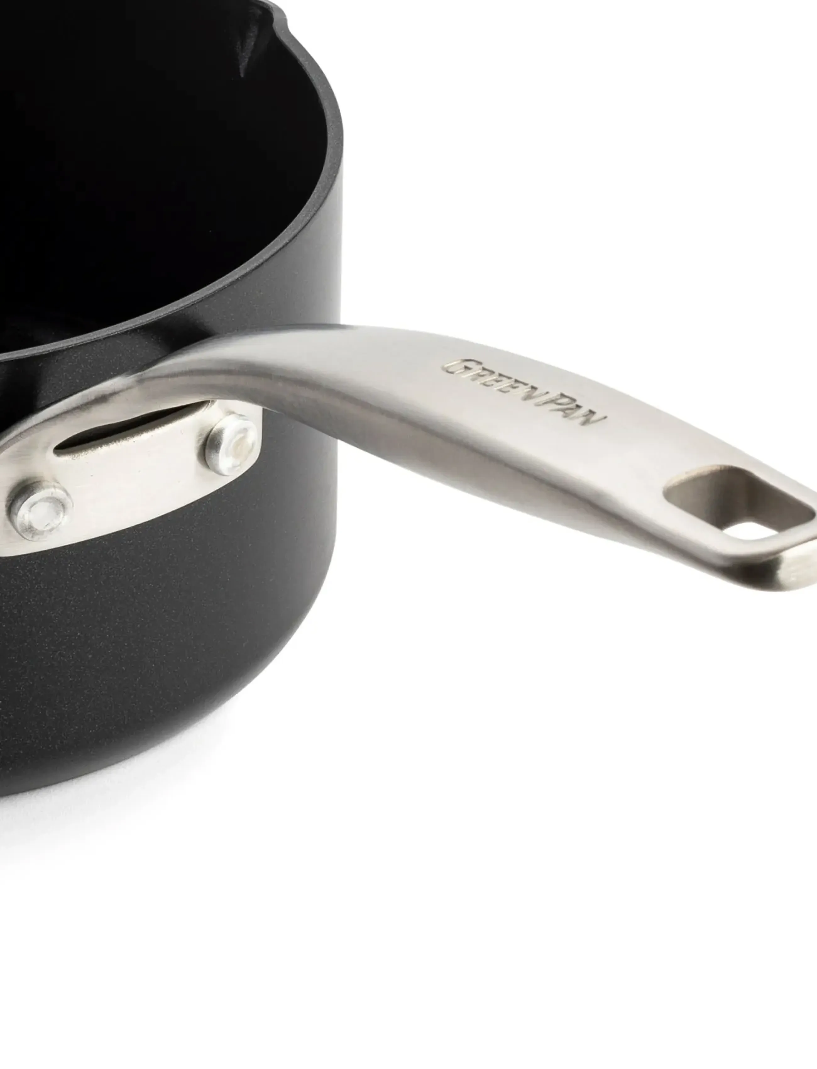 Greenpan - Saucepan 16cm/1.6L + 2 spouts - saucepans - black - 3