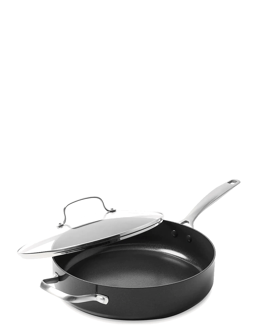 Greenpan - Skillet 28cm/4.3L with lid + helper handle - bratpfannen - black - 1