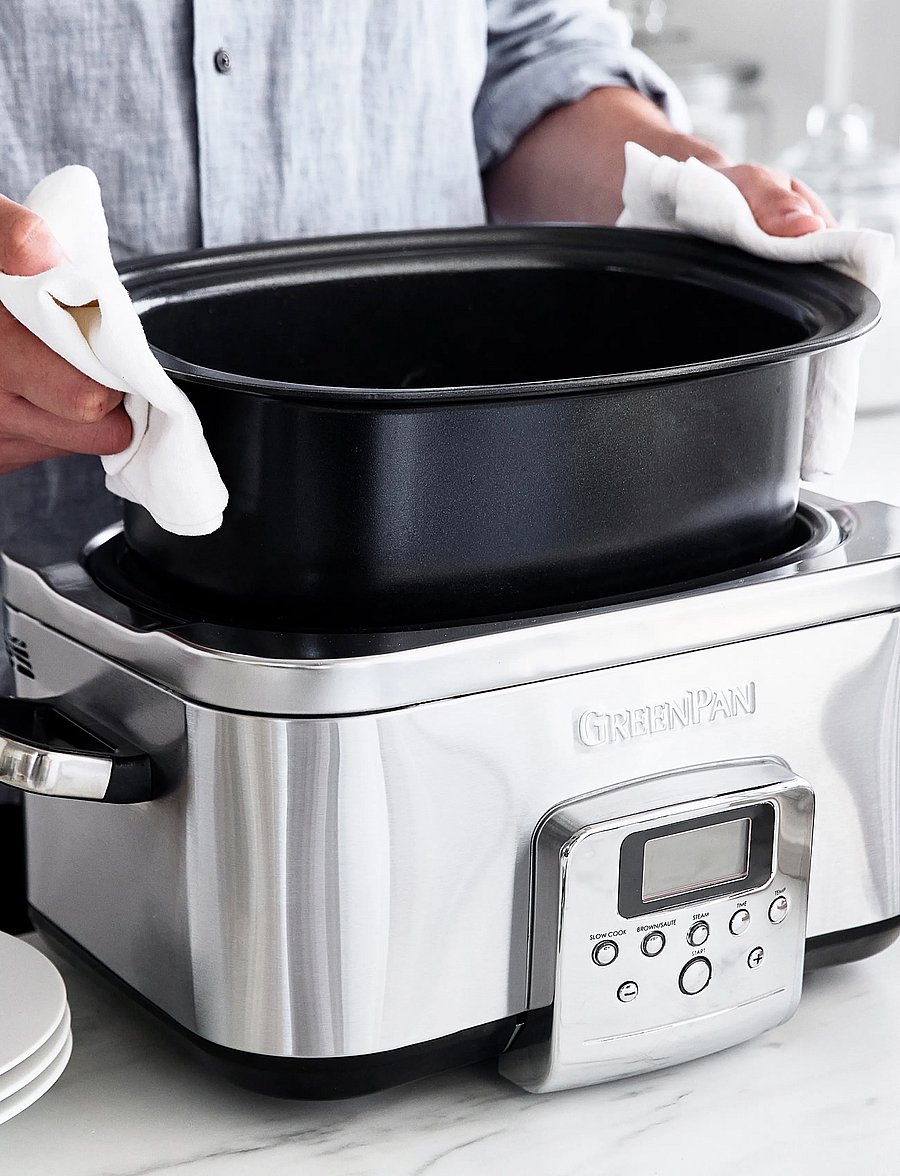 Greenpan - GreenPan Elite Slowcooker 6L Stainless steel - weitere küchengeräte - silver - 2