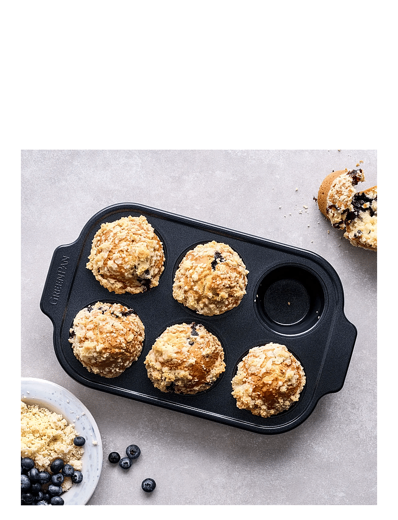 Greenpan - Muffincups 6pcs - muffinivormid - black - 1