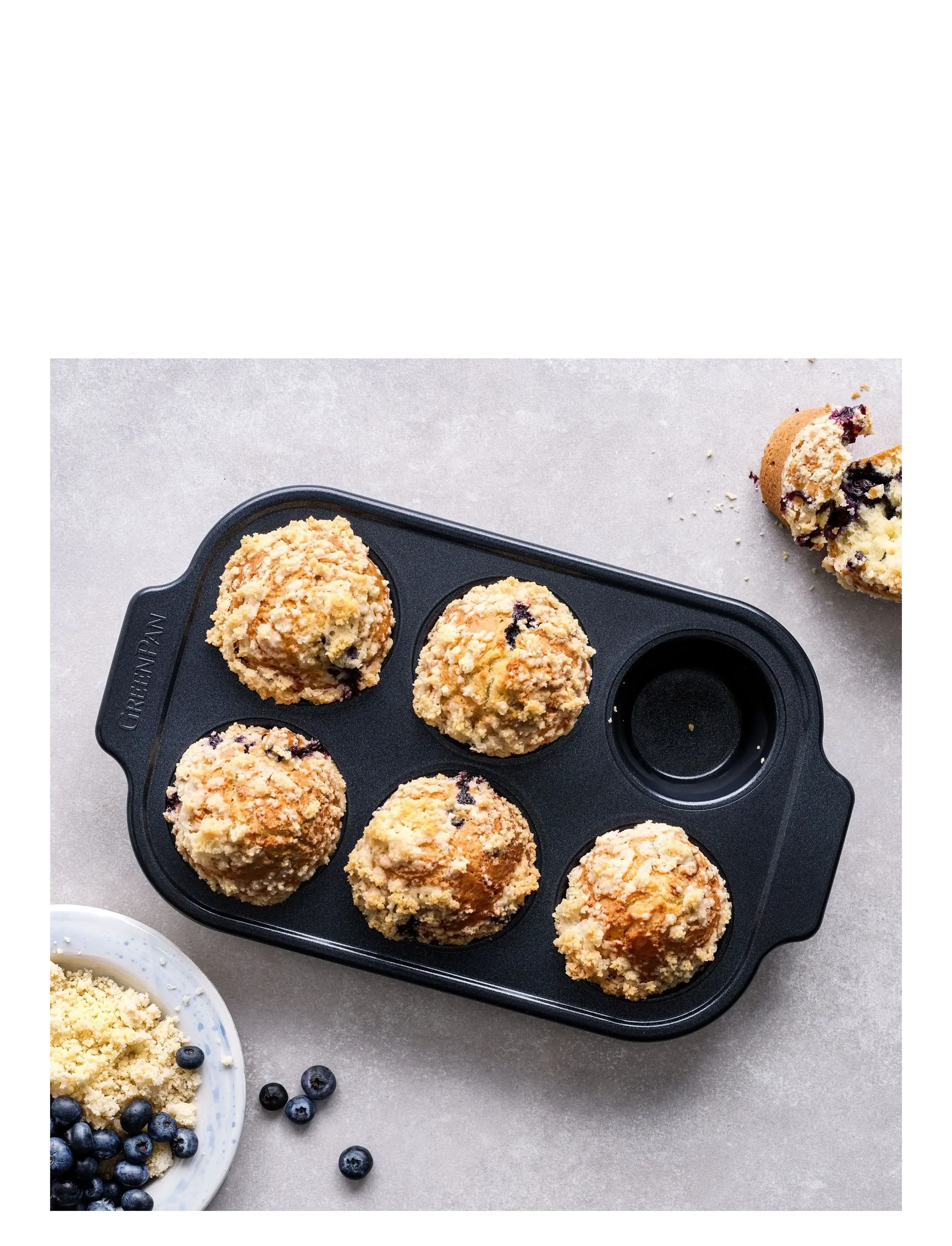 Greenpan - Muffincups 6pcs - cupcake- & muffinsformar - black - 1