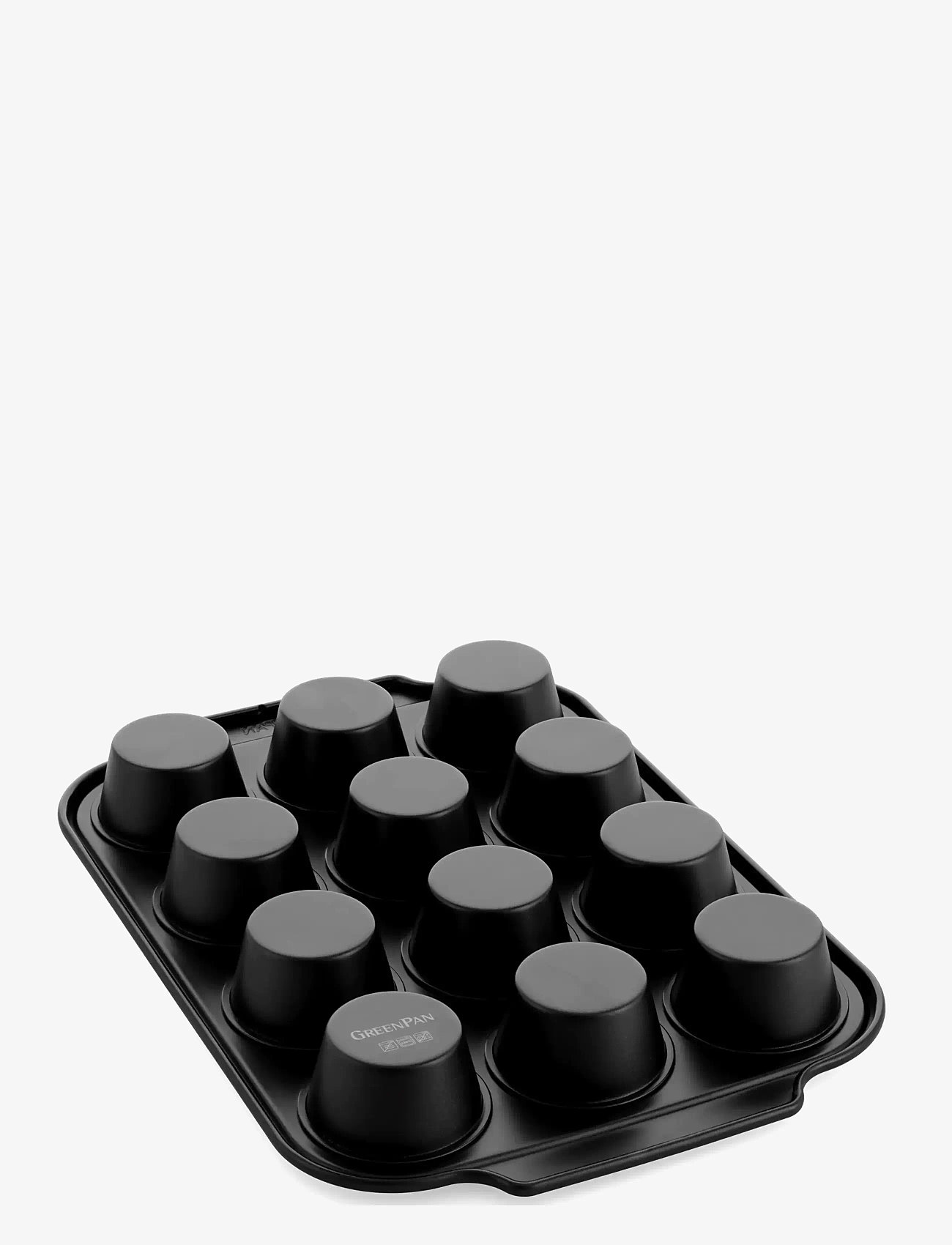 Greenpan - Muffincups 12pcs - cupcake- & muffinsformar - black - 1